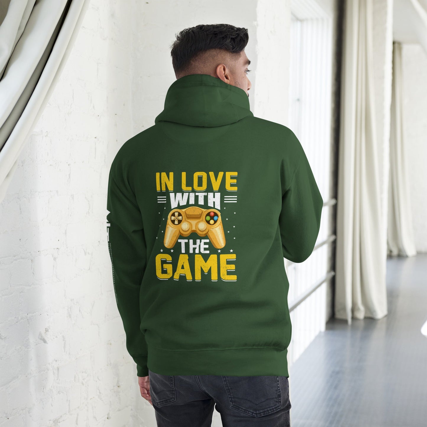 In Love With The Game - Unisex Hoodie ( Back Print ) by DarkByteGear