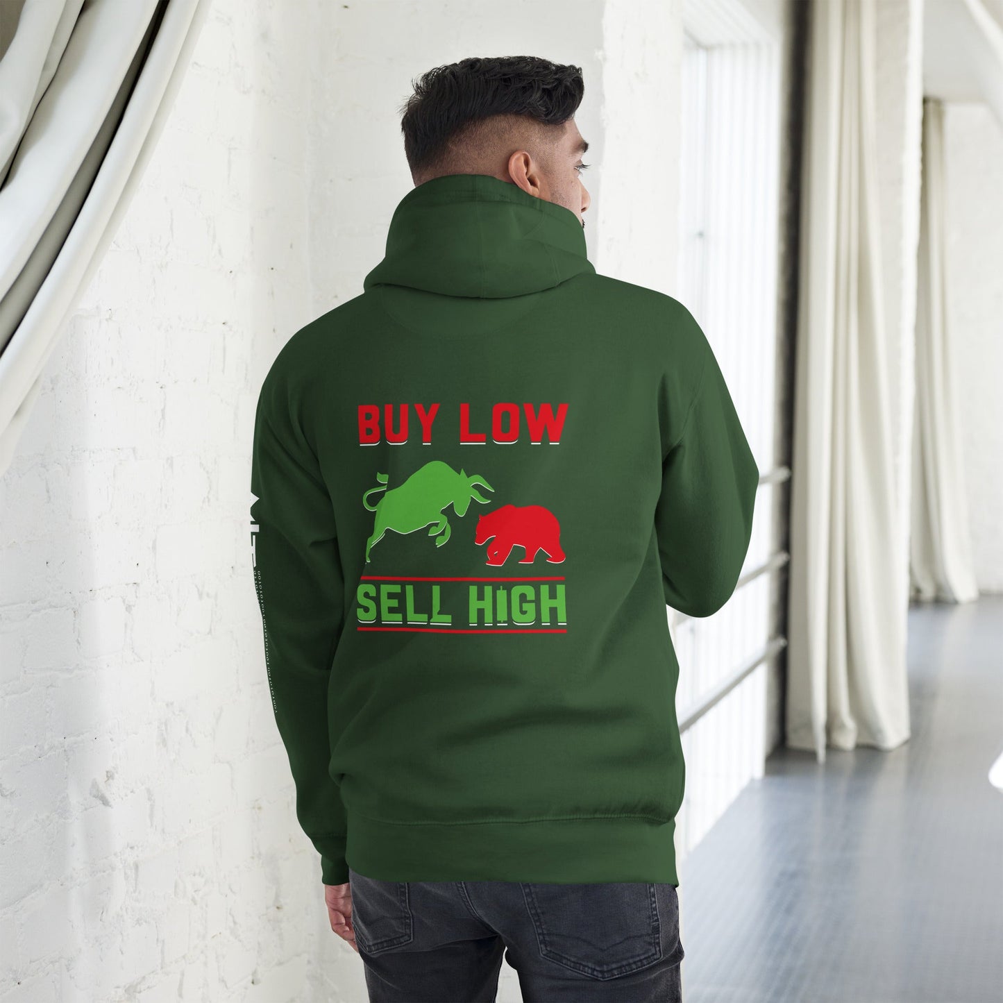 Buy low, Sell high - Unisex Hoodie ( Back Print ) by DarkByteGear