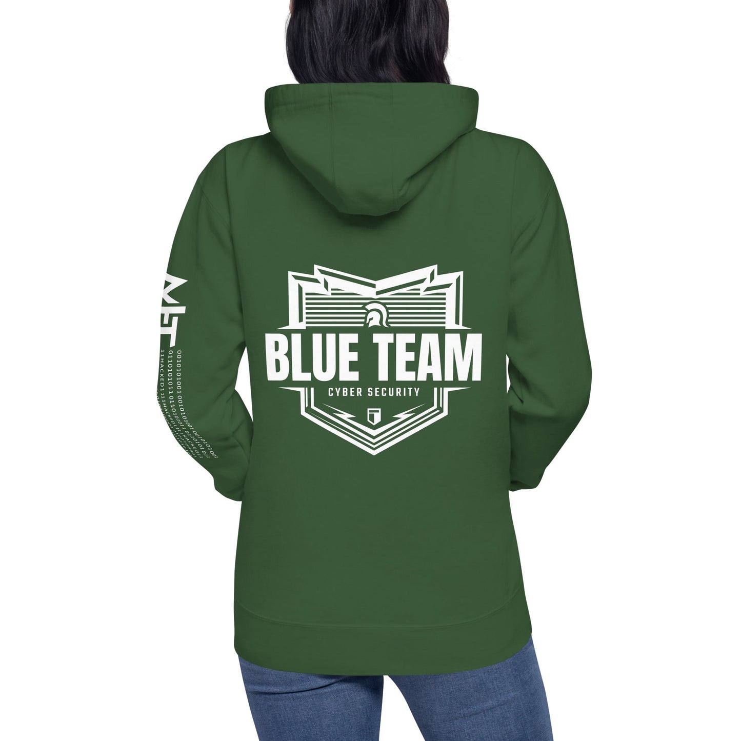 Cyber Security Blue Team V1 - Unisex Hoodie ( Back Print ) by DarkByteGear