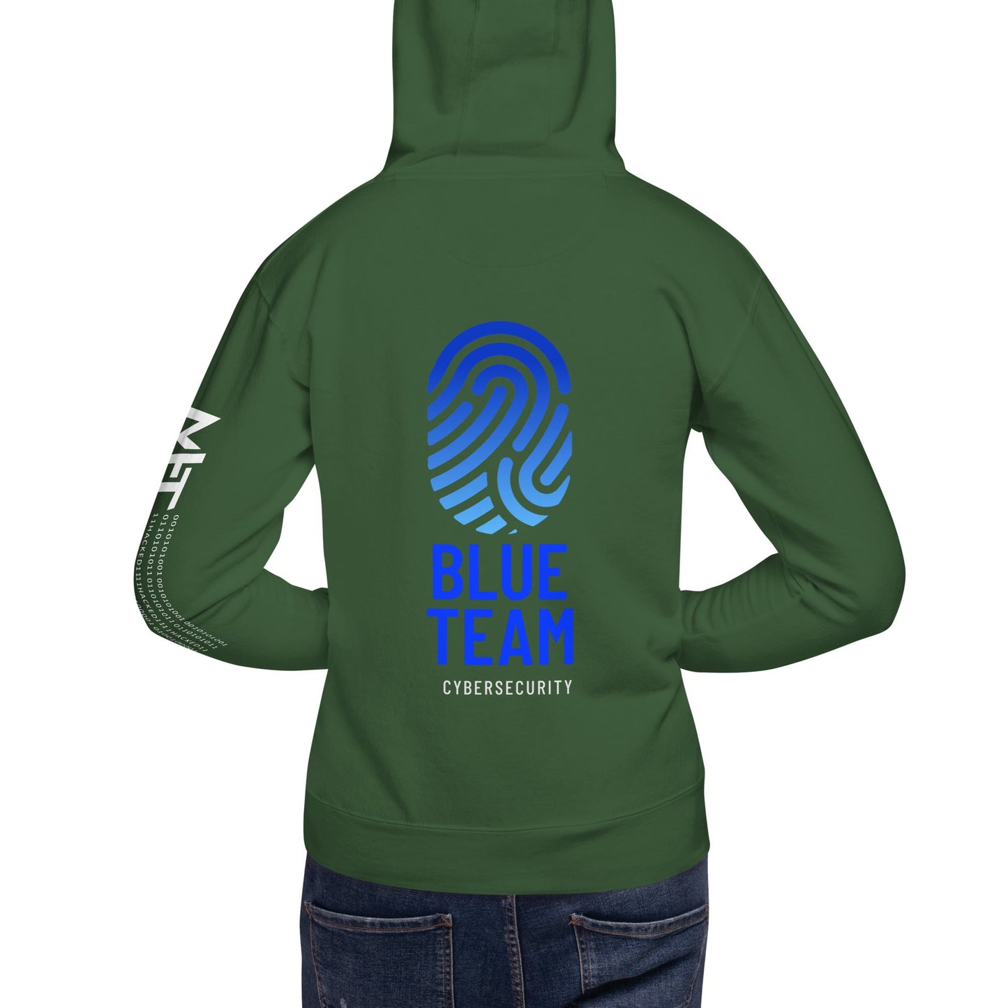 Cyber Security Blue Team v2 - Unisex Hoodie ( Back Print ) by DarkByteGear