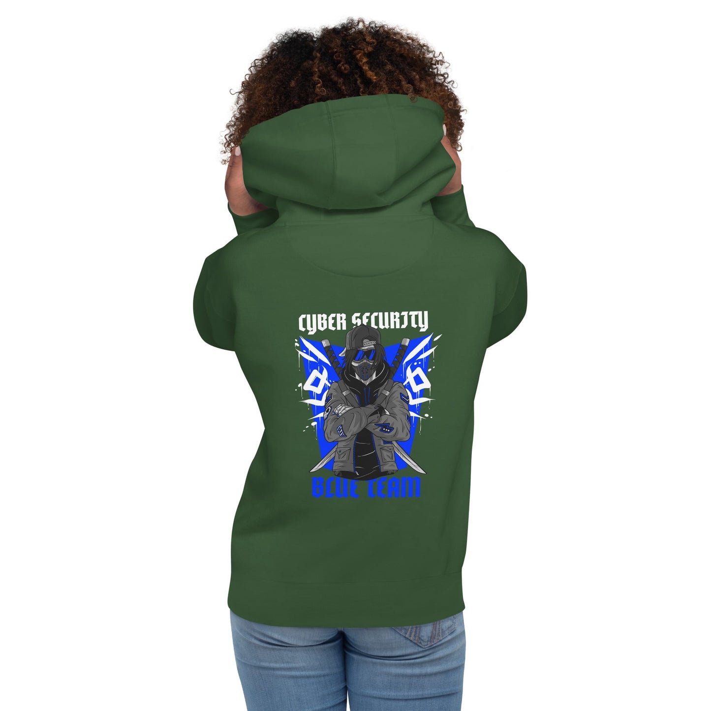 Cyber Security Blue Team V3 - Unisex Hoodie ( Back Print ) by DarkByteGear