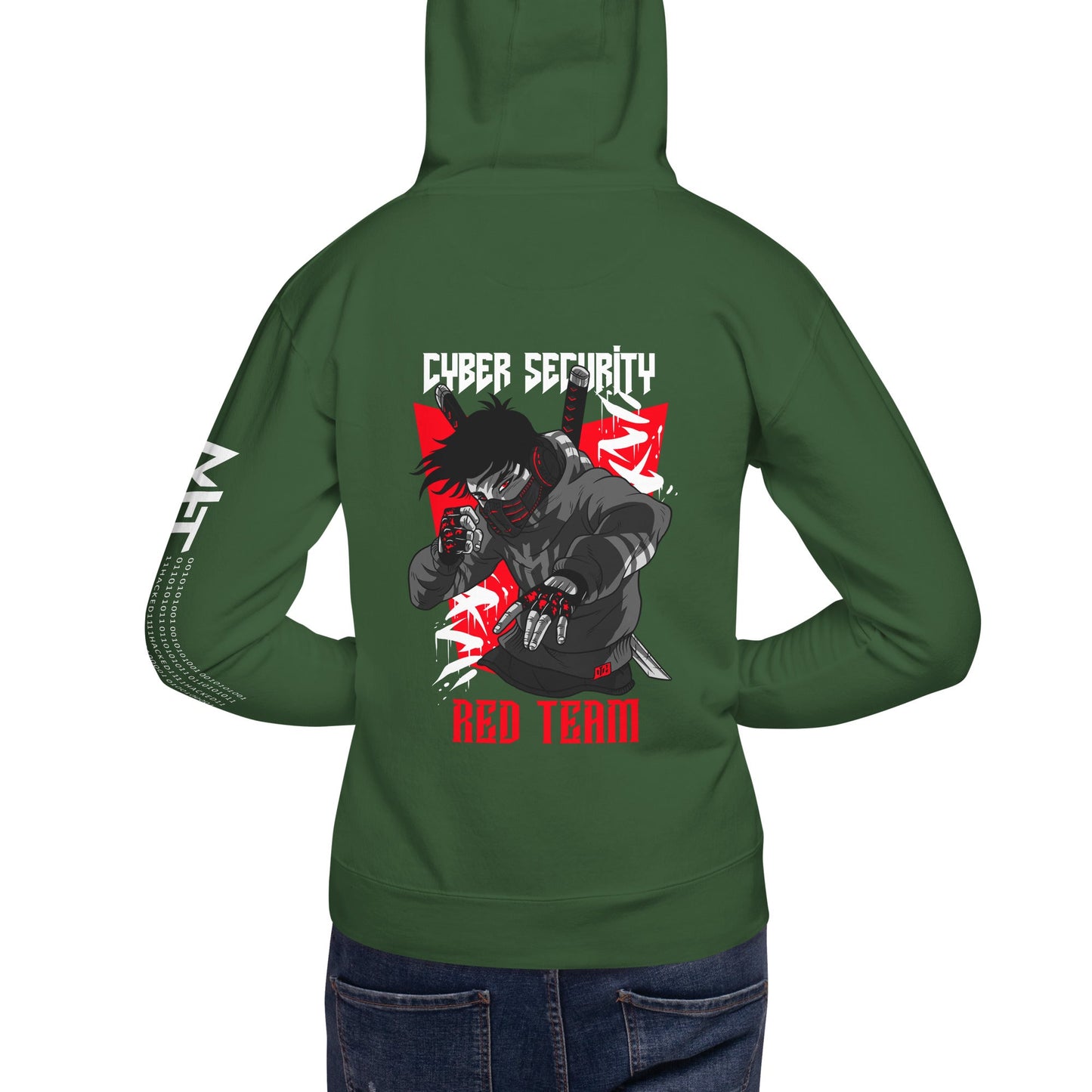 Cyber Security Red Team V3 - Unisex Hoodie ( Back Print ) by DarkByteGear
