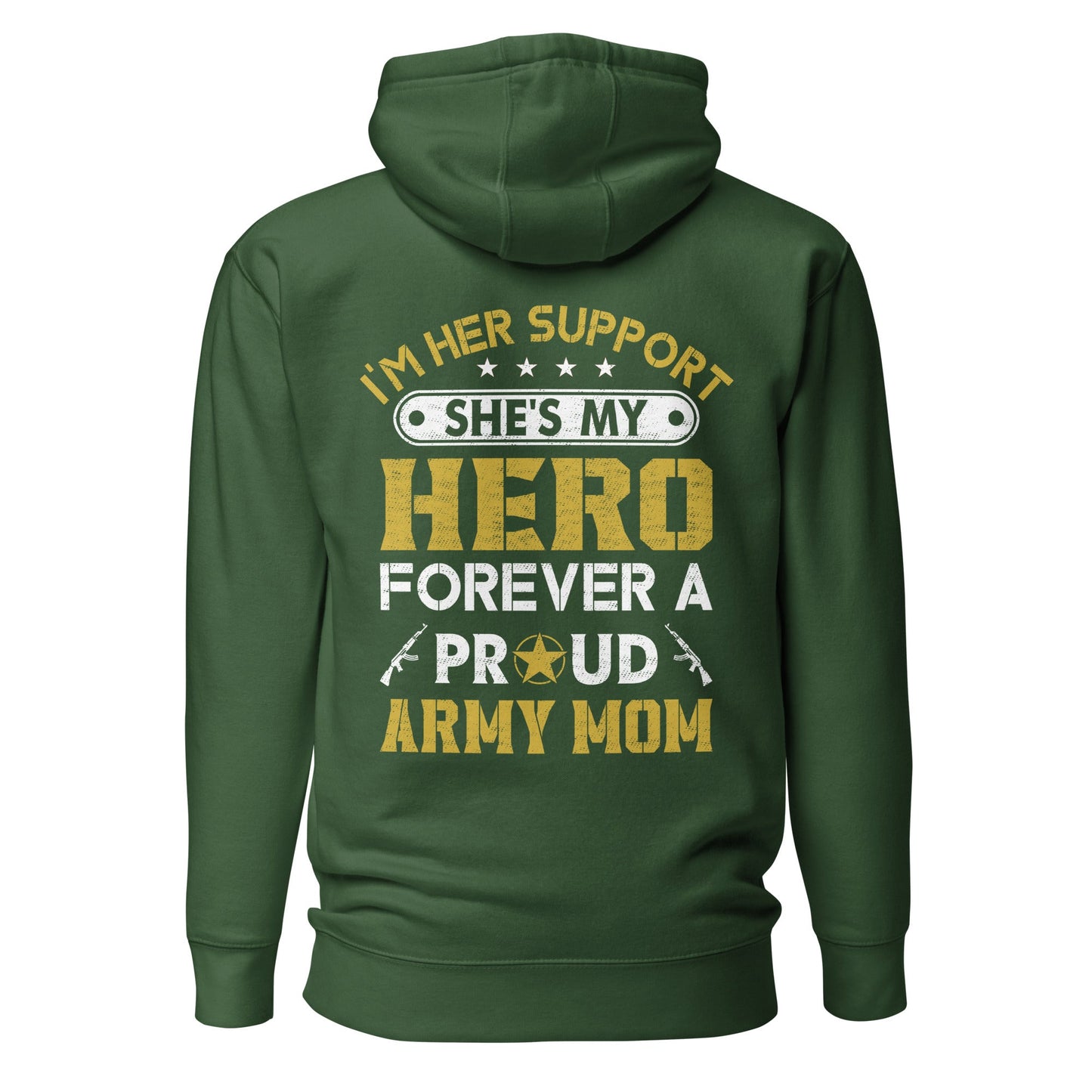 I'm her support - Unisex Hoodie (back print) by DarkByteGear