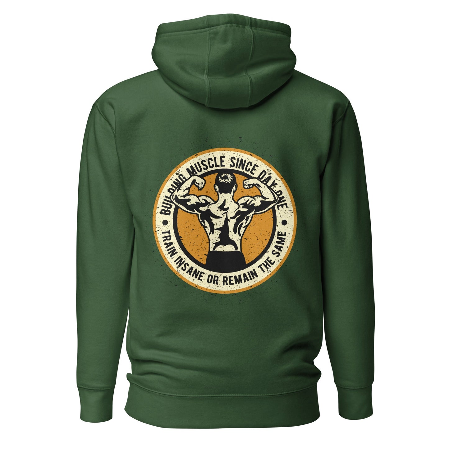 Building muscles since Day one - Unisex Hoodie ( Back Print ) by DarkByteGear