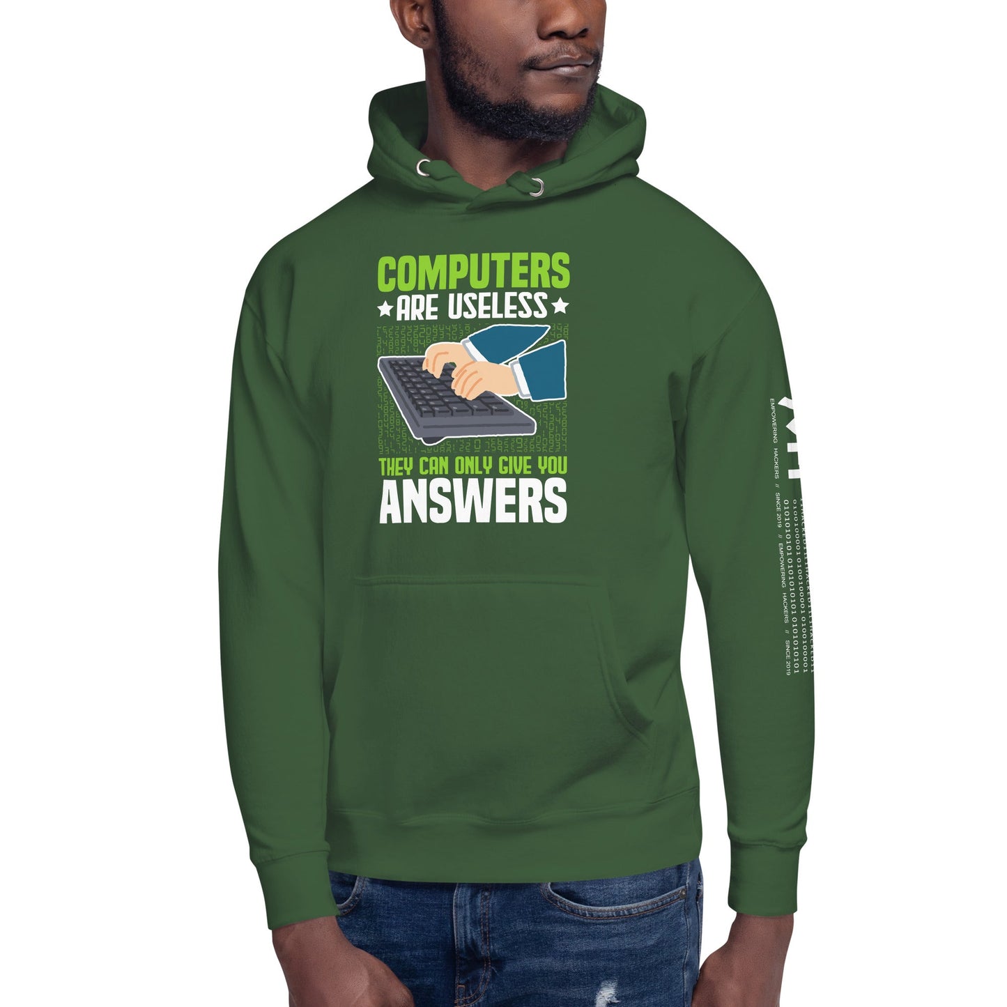 Computer are Useless, they only Give you Answers Unisex Hoodie by DarkByteGear