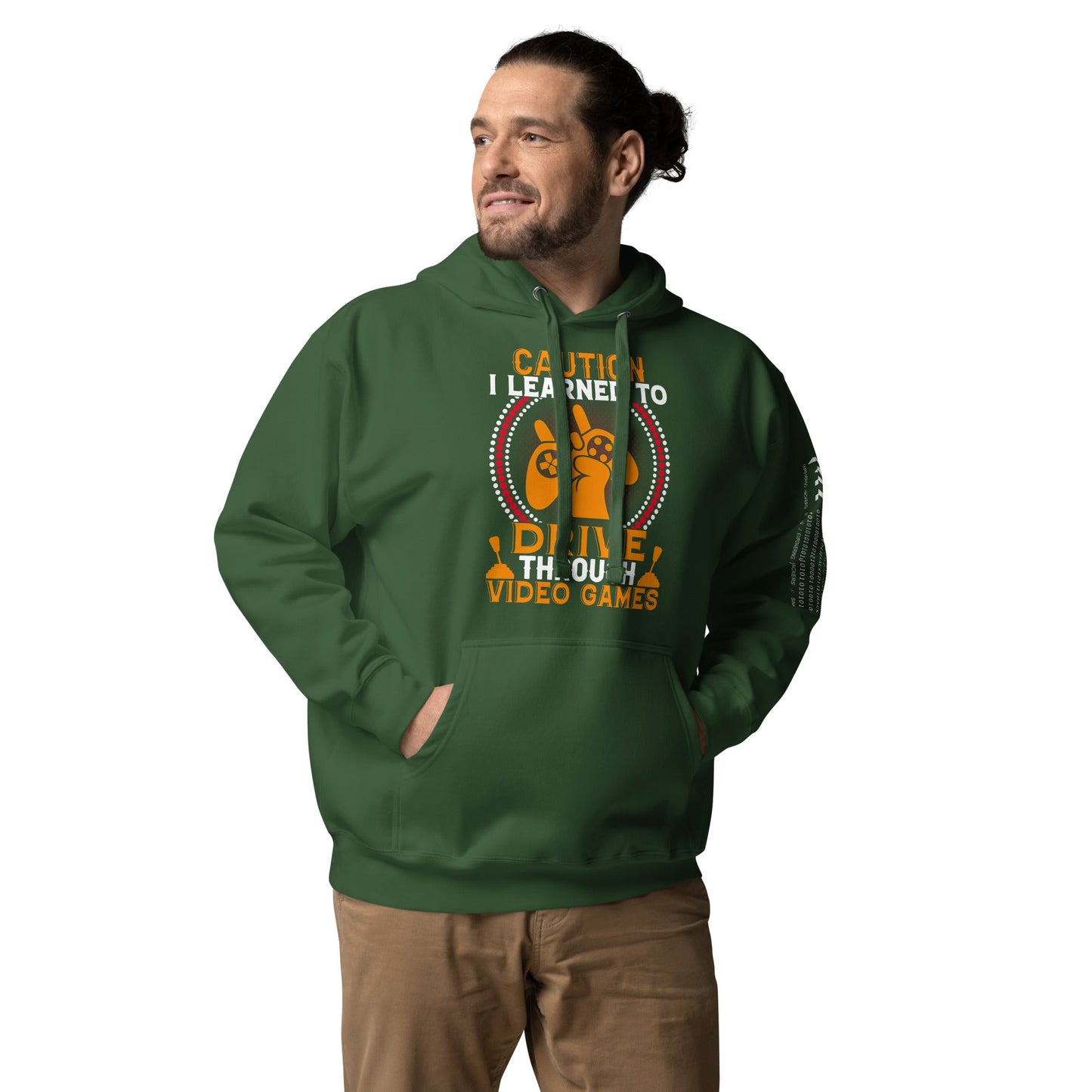 Caution! I learned to Drive Video Games Unisex Hoodie by DarkByteGear