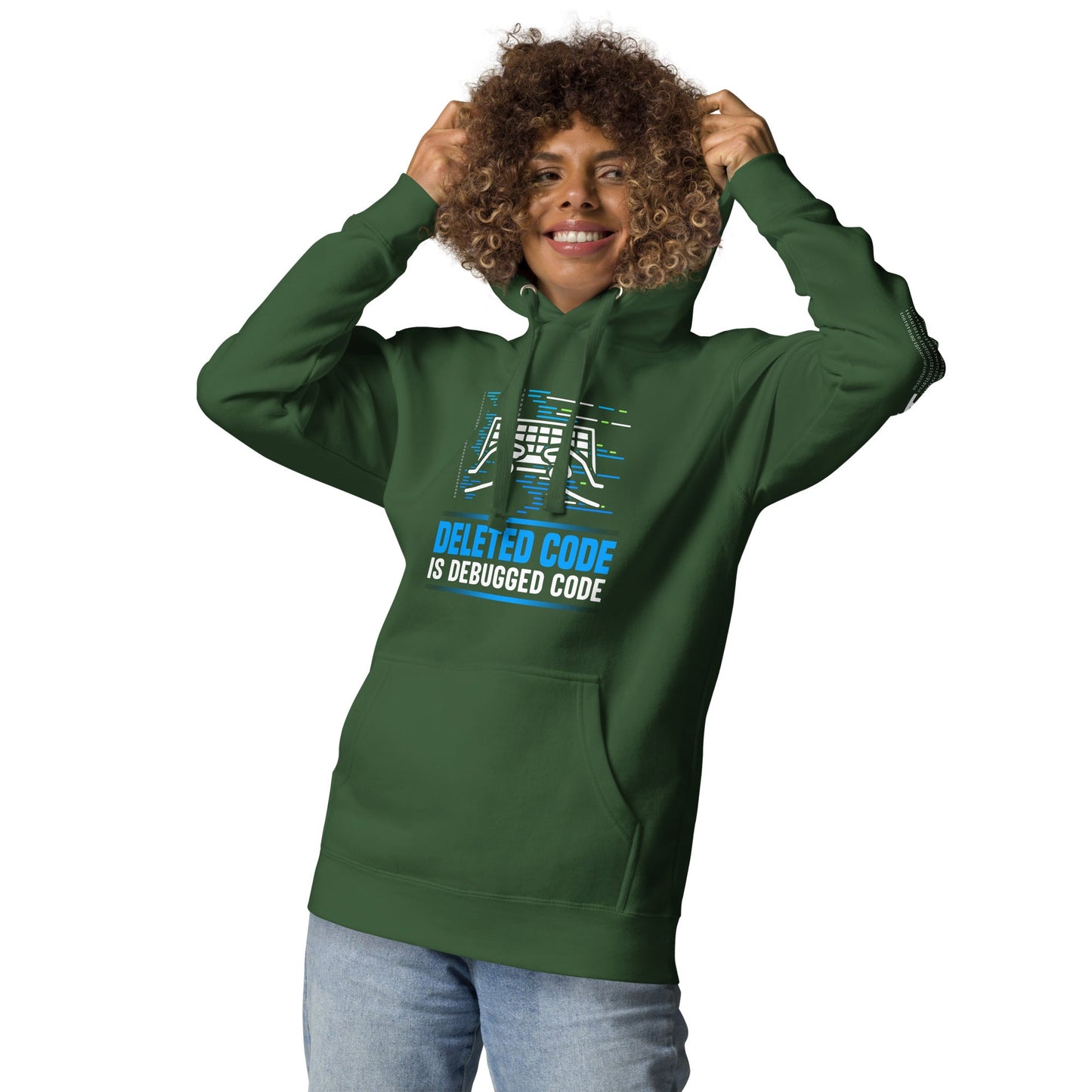 Deleted Code is Debugged Code Unisex Hoodie by DarkByteGear