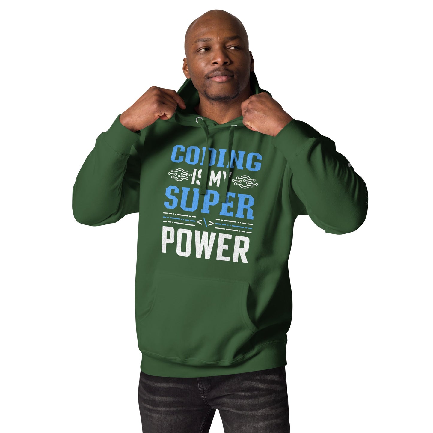 Coding is My Super Power Unisex Hoodie by DarkByteGear