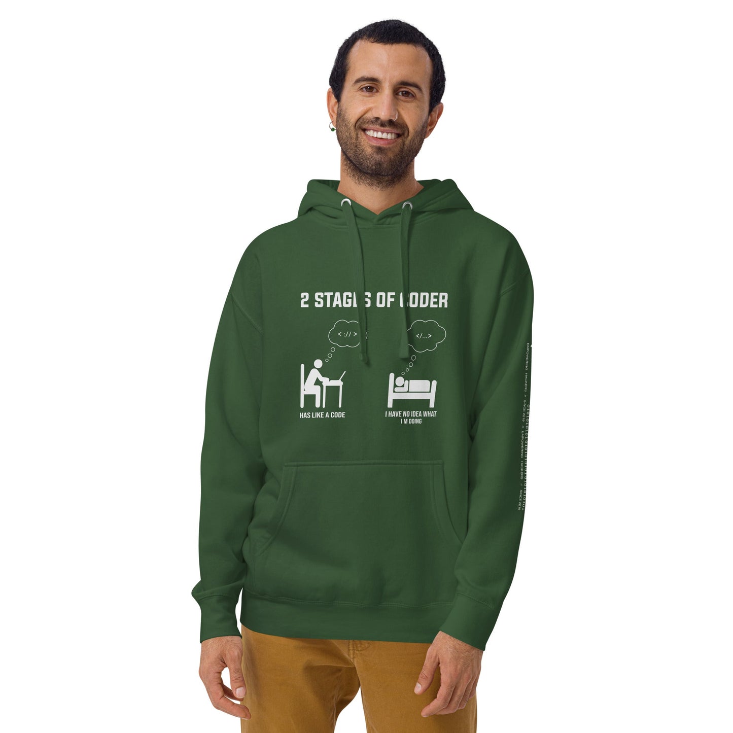 2 Stages of Coder Unisex Hoodie by DarkByteGear