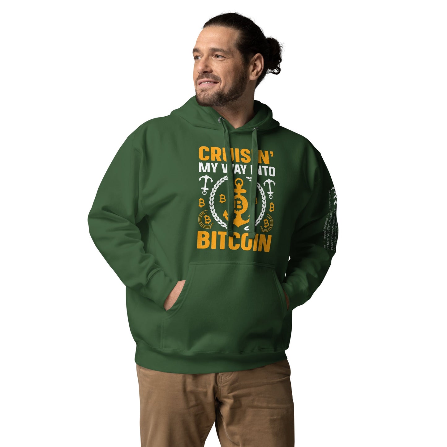 Cruising My Way into Bitcoin - Unisex Hoodie by DarkByteGear
