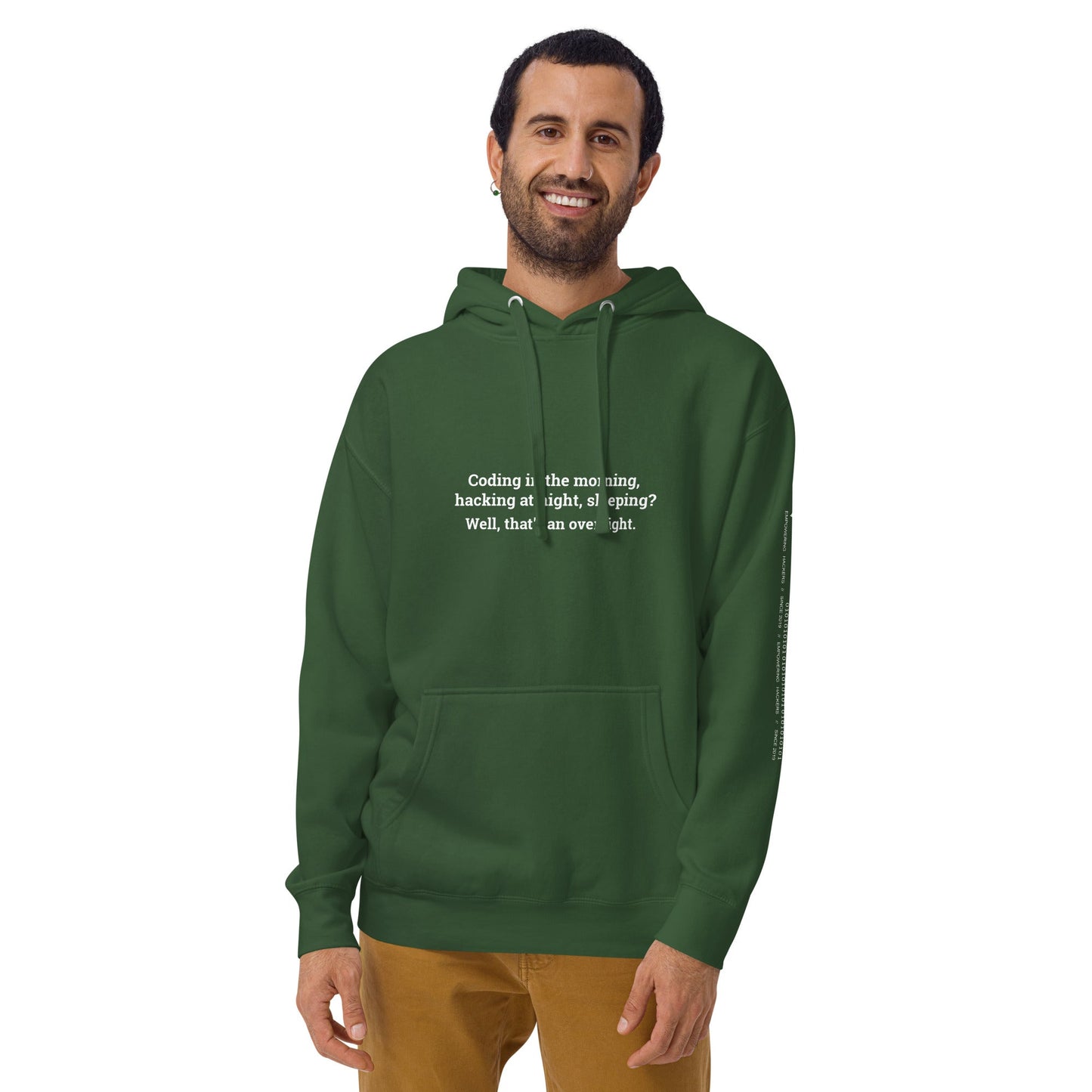 Coding in the morning, hacking at night - Unisex Hoodie by DarkByteGear