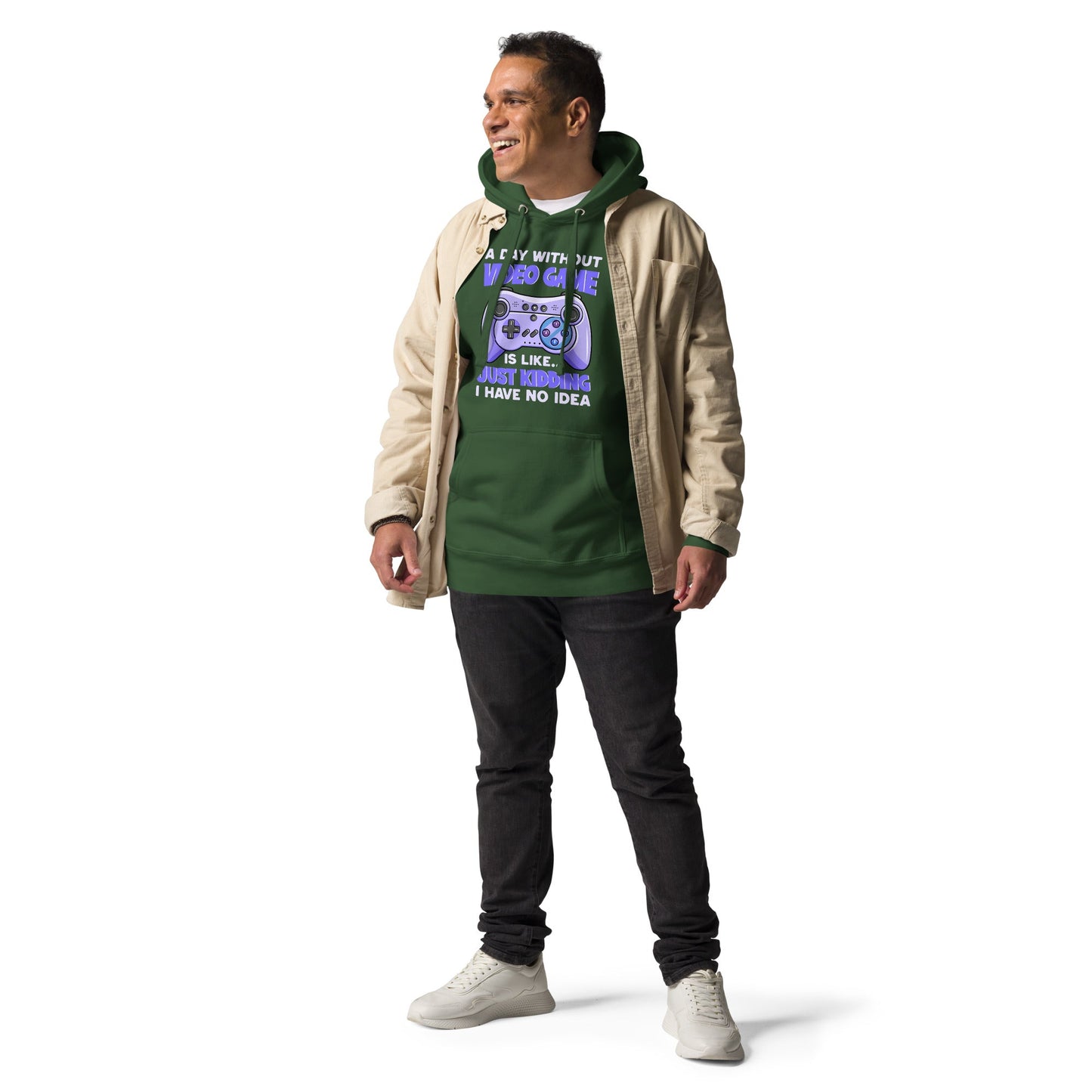 A Day without Video Game is; Just Kidding! I have no Idea - Unisex Hoodie by DarkByteGear