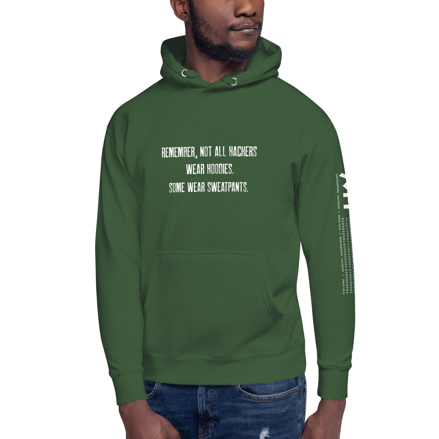 Remember not all hackers wear hoodies, Some wear sweatpants V1 - Unisex Hoodie by DarkByteGear