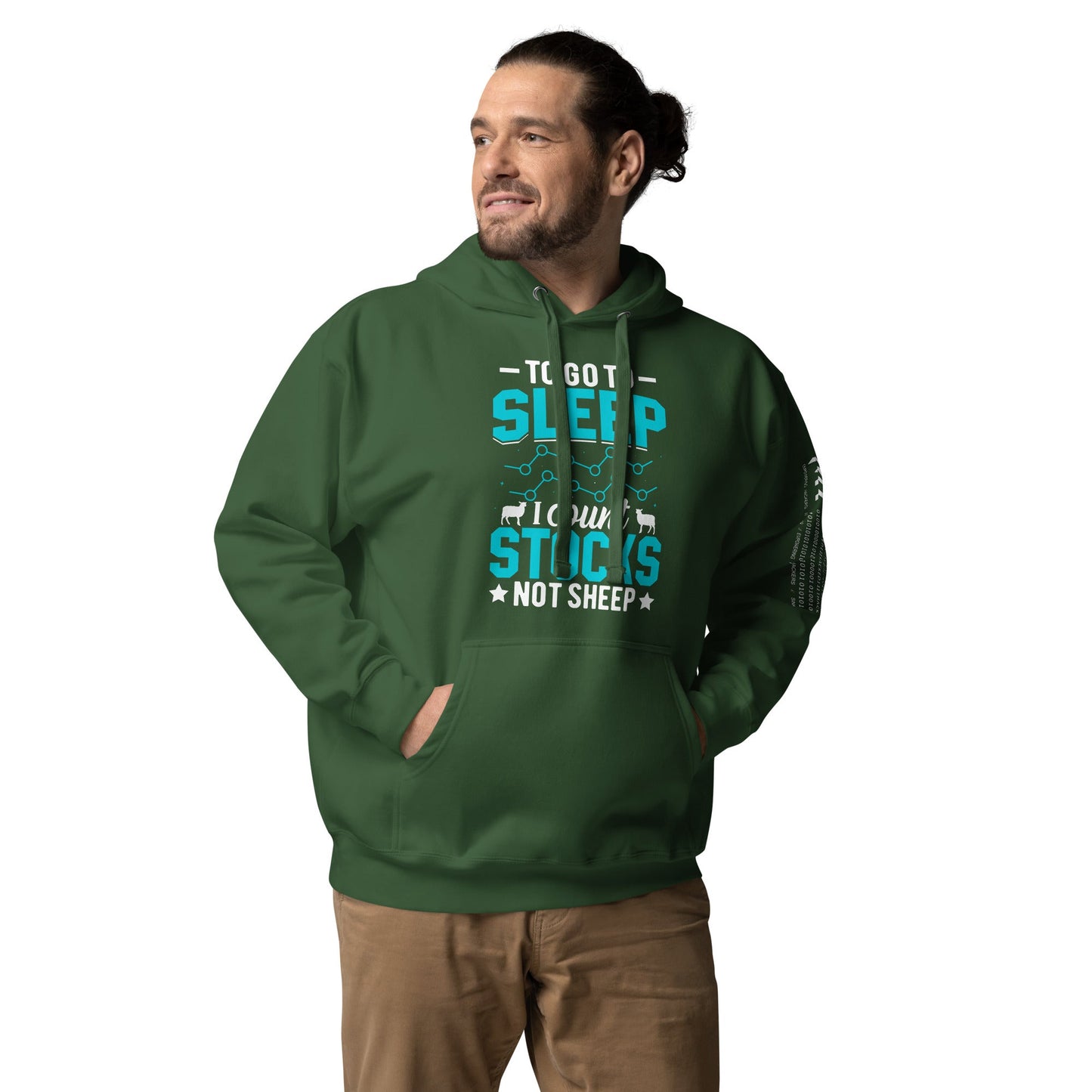 To go to sleep, I count stocks not sheep (DB) - Unisex Hoodie by DarkByteGear