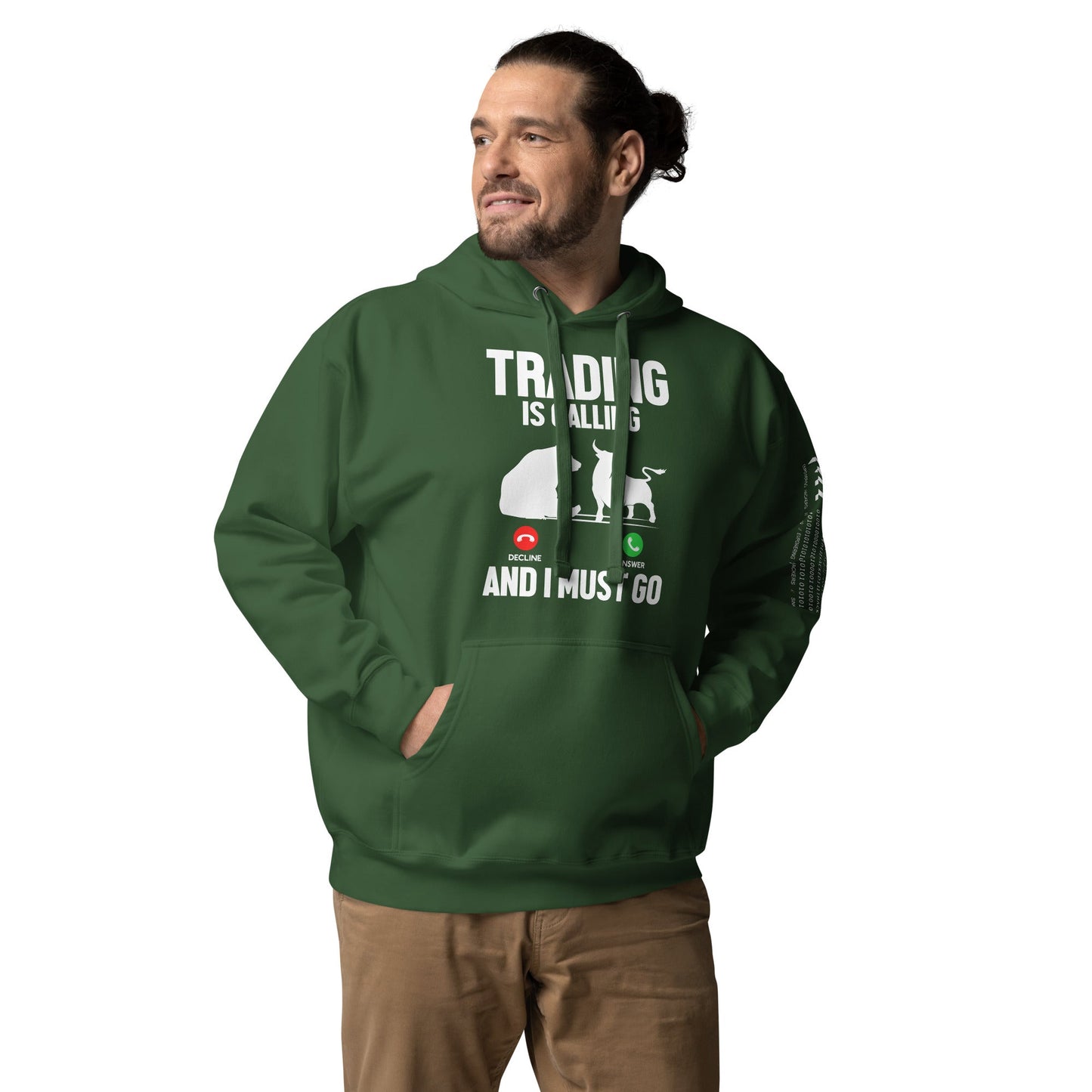Trading is Calling Decline Answer and I Must go (DB) - Unisex Hoodie by DarkByteGear