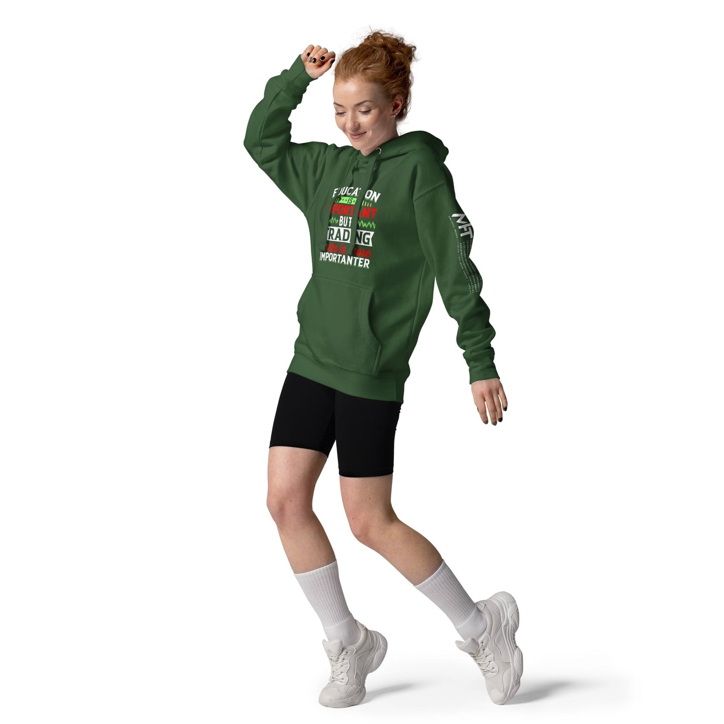 Education is important but trading stocks is more importanter - Unisex Hoodie by DarkByteGear