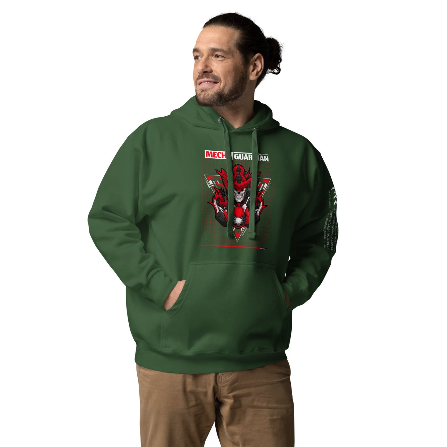 Red Mecha Guardian - Unisex Hoodie by DarkByteGear