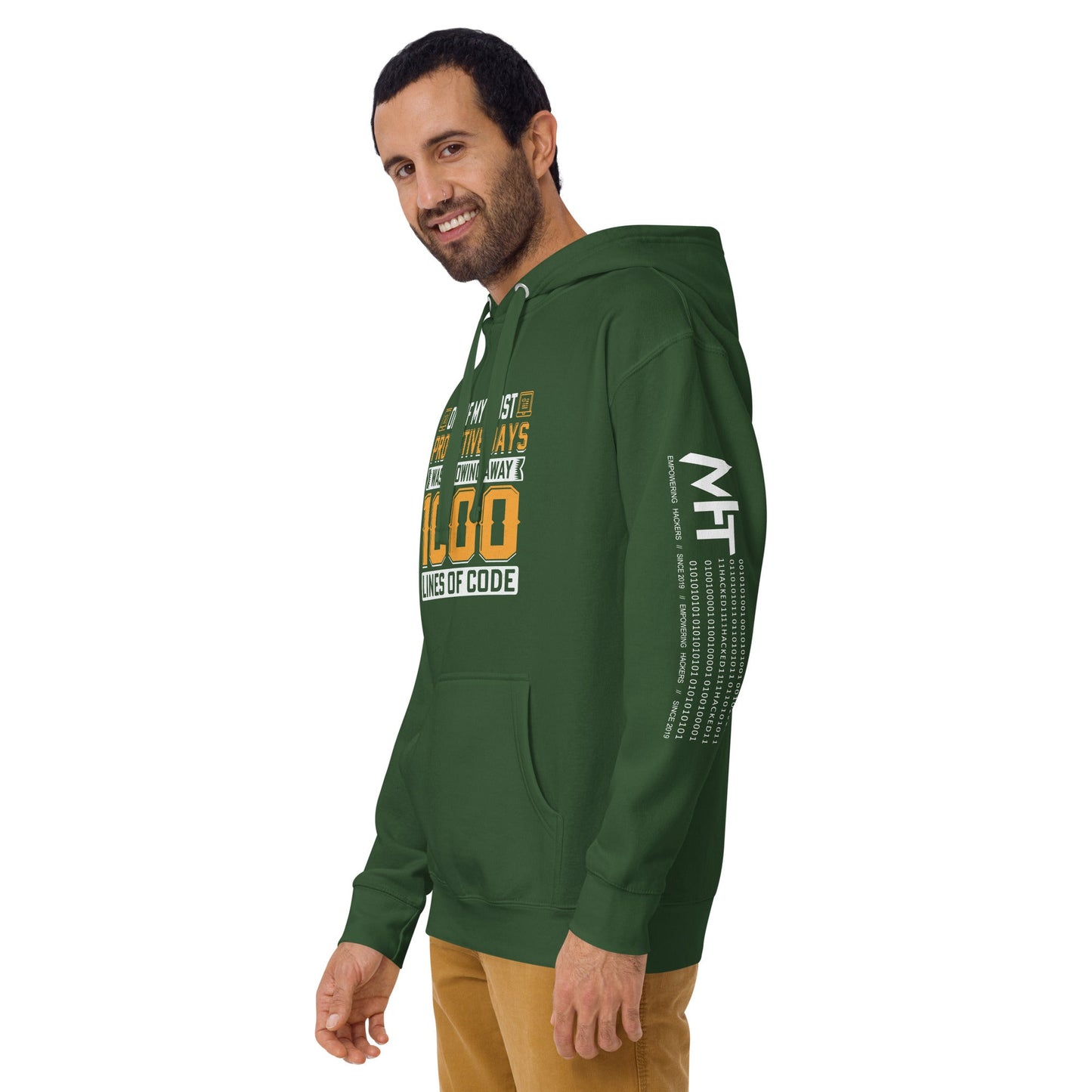 One of My Most Productive Days was throwing away 1000 lines of Code Unisex Hoodie by DarkByteGear