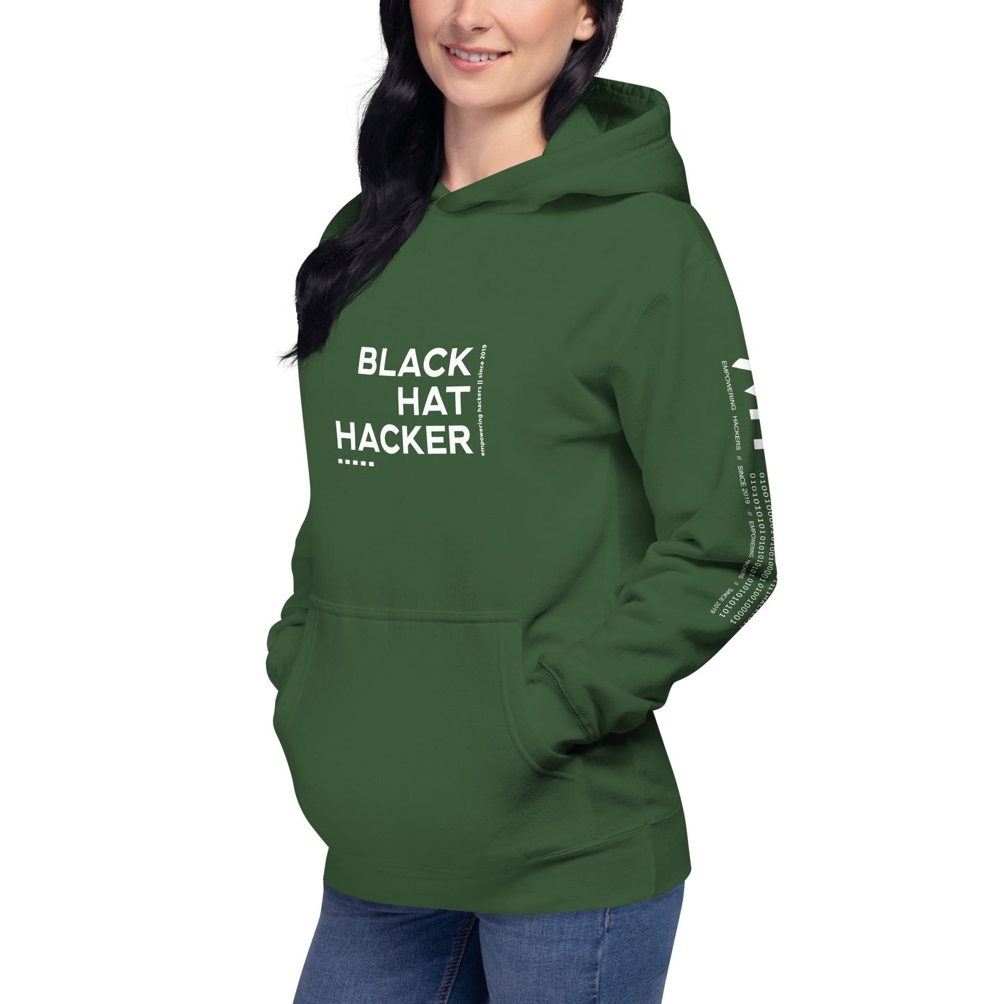 Black Hat Hacker V12 Unisex Hoodie by DarkByteGear