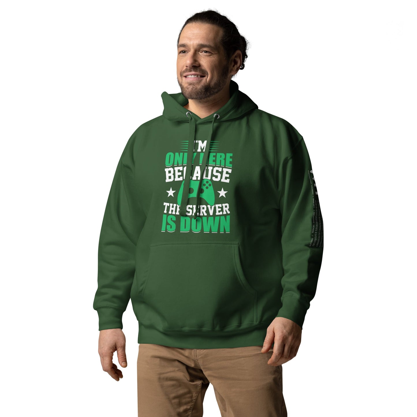 I'm only Here, because the Server is Down Unisex Hoodie by DarkByteGear