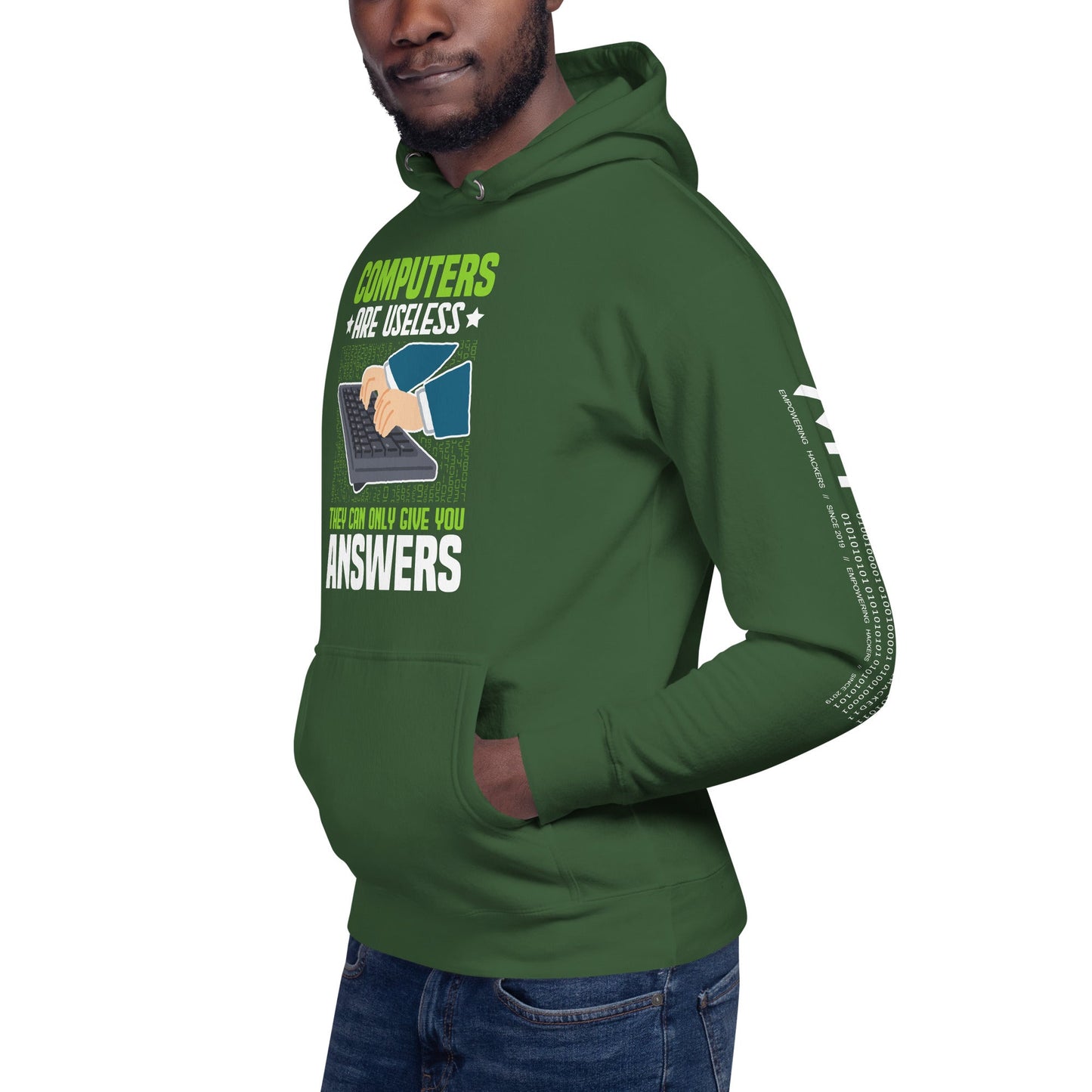 Computer are Useless, they only Give you Answers Unisex Hoodie by DarkByteGear