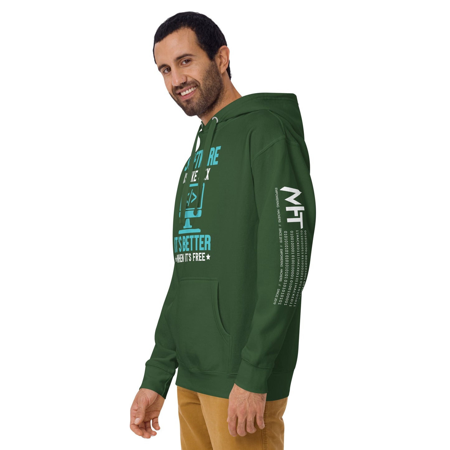 Software is like Sex - Blue Unisex Hoodie by DarkByteGear