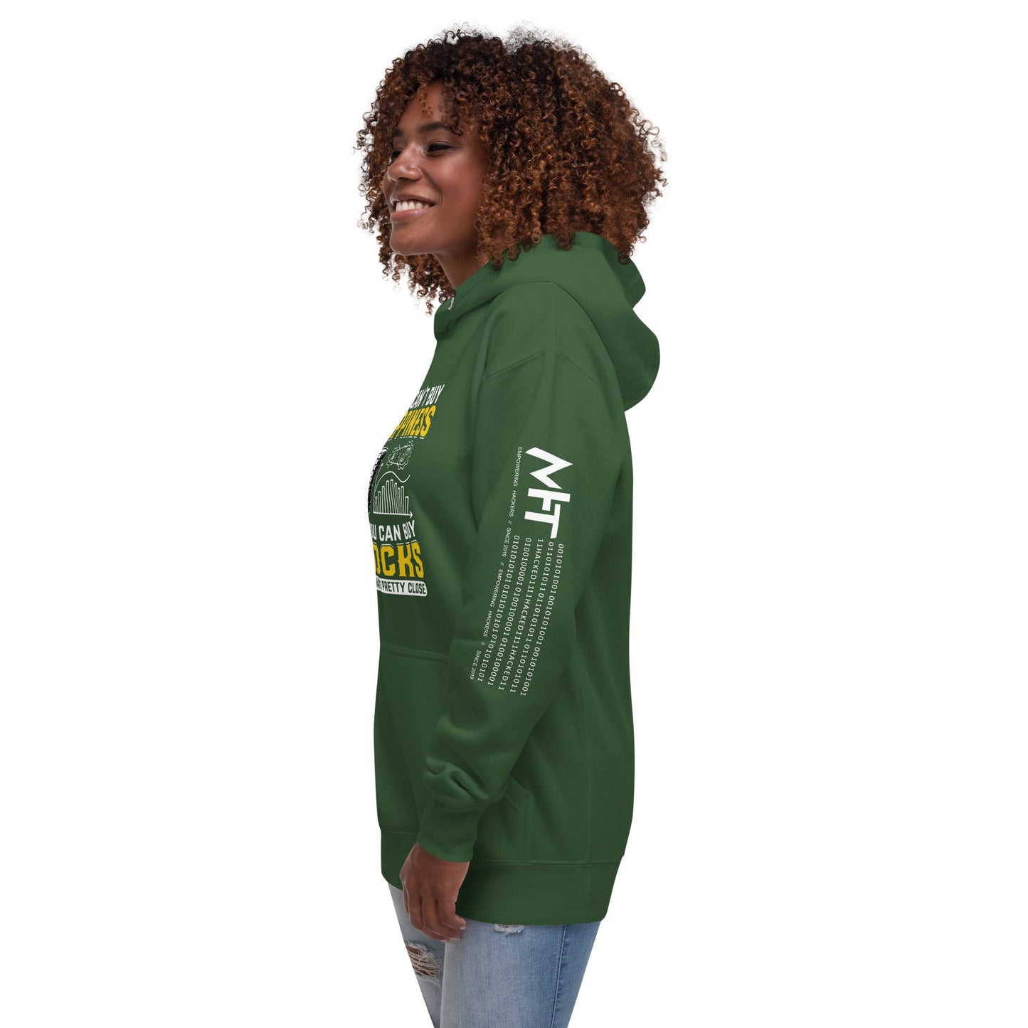 Money can't Buy you happiness but it can Buy you Stock and that was close - Unisex Hoodie by DarkByteGear