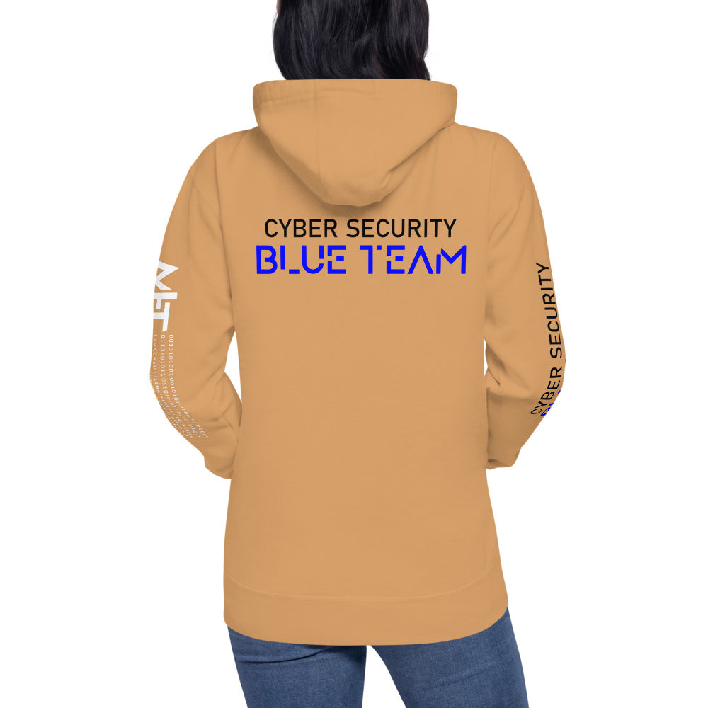 Cybersecurity Blue Team v4 - Unisex Hoodie (back print) by DarkByteGear
