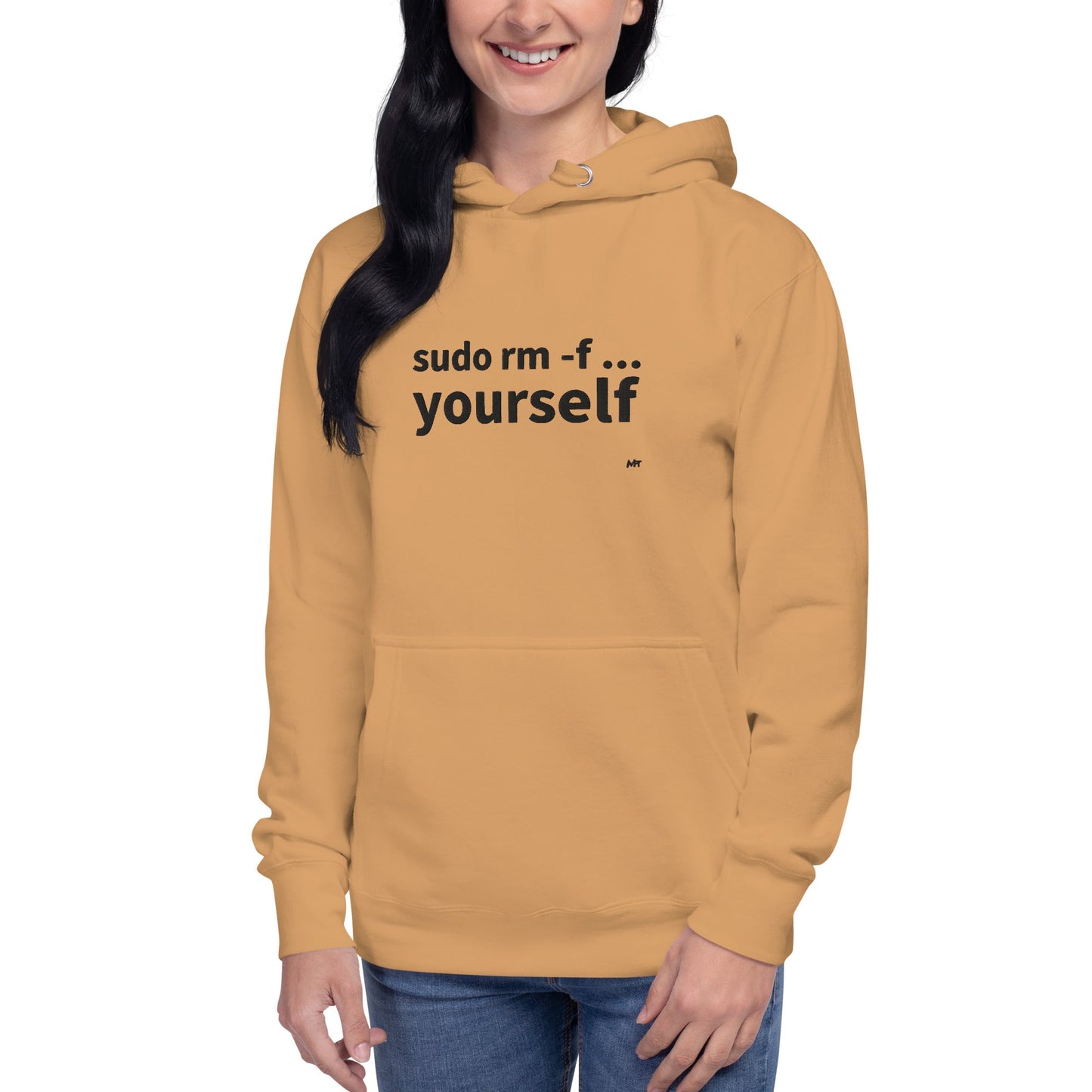 Sudo rm -f yourself - Unisex Hoodie (embroidered) by DarkByteGear