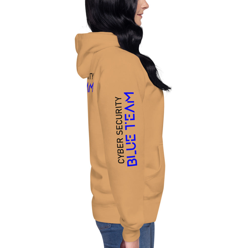 Cybersecurity Blue Team v4 - Unisex Hoodie (back print) by DarkByteGear