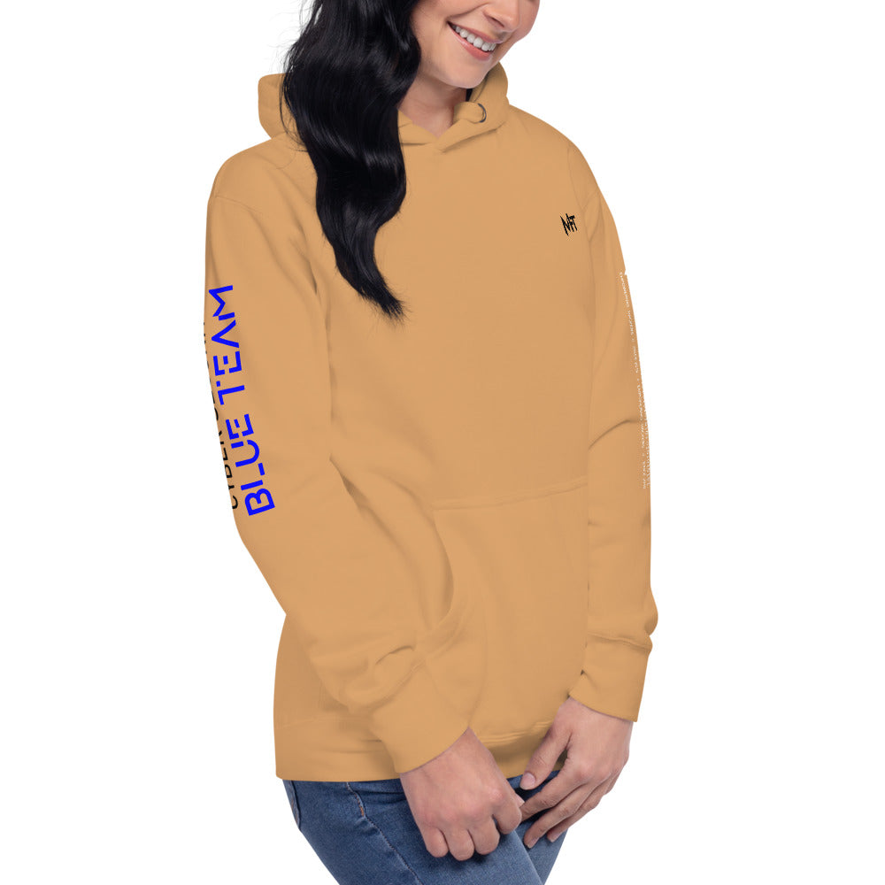 Cybersecurity Blue Team v4 - Unisex Hoodie (back print) by DarkByteGear