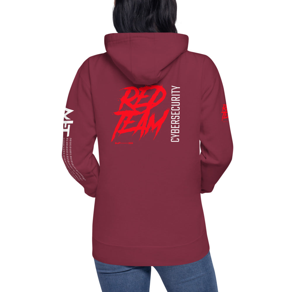 Cyber Security Red Team V10 - Unisex Hoodie (back print) by DarkByteGear