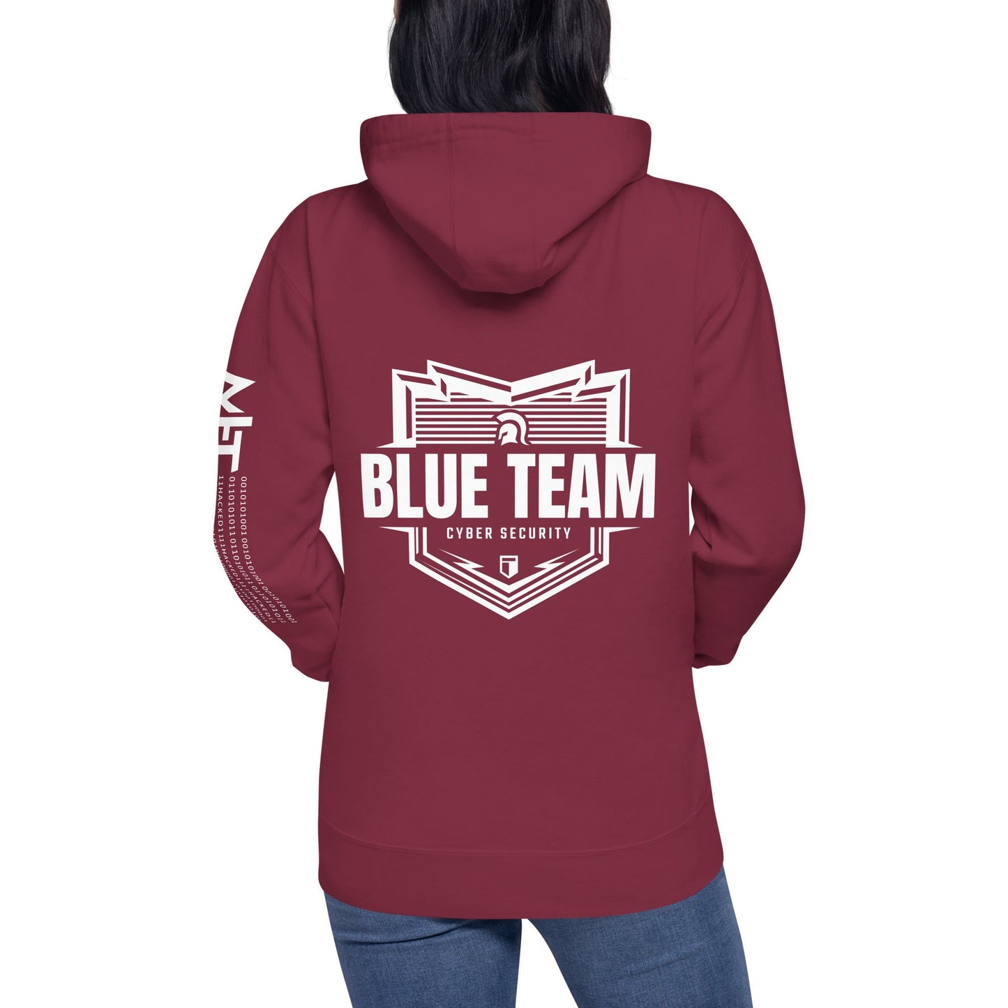 Cyber Security Blue Team V1 - Unisex Hoodie ( Back Print ) by DarkByteGear
