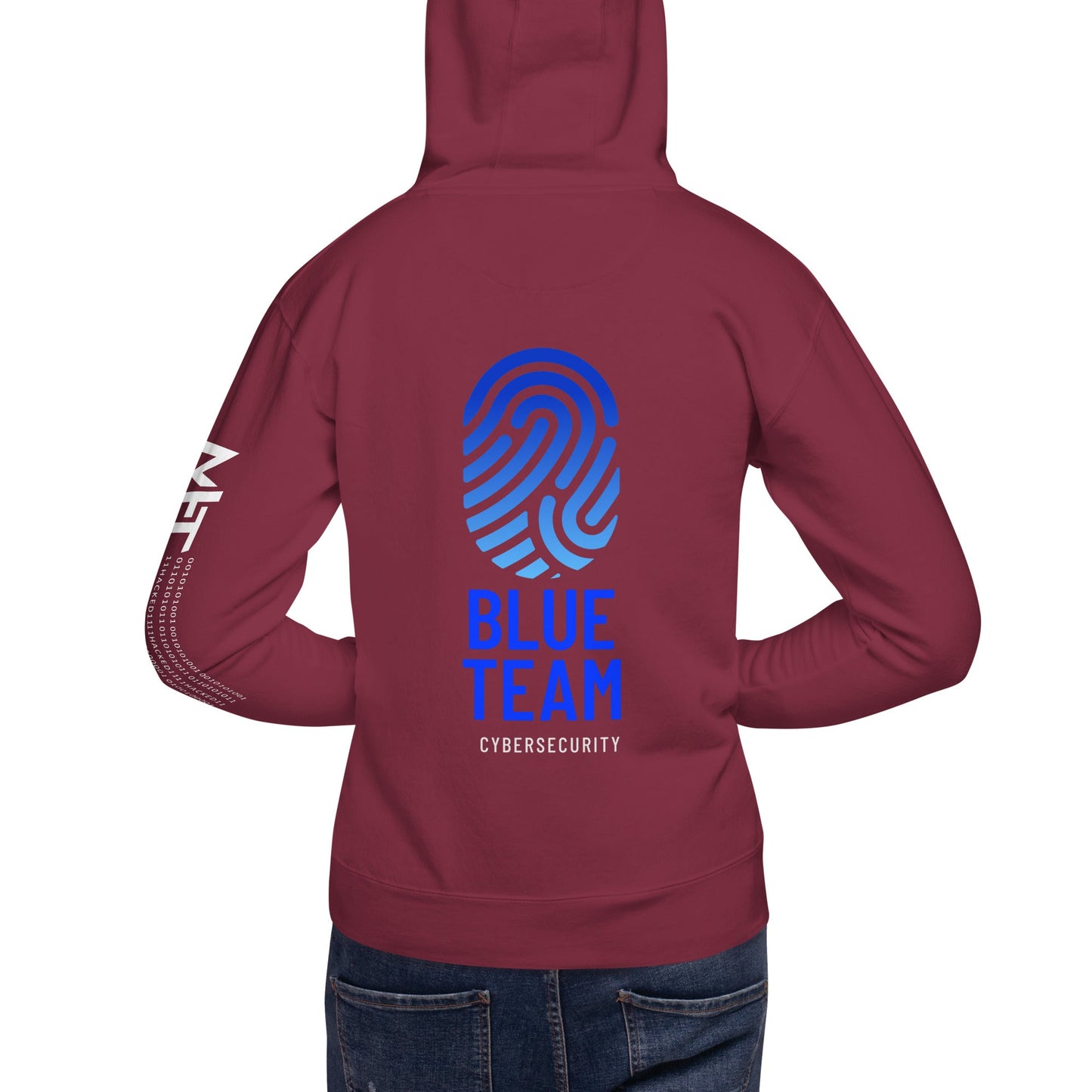 Cyber Security Blue Team v2 - Unisex Hoodie ( Back Print ) by DarkByteGear