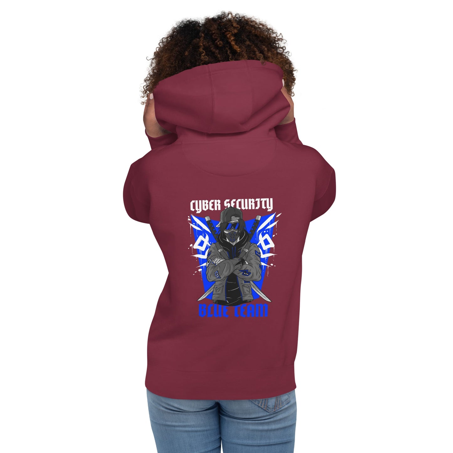 Cyber Security Blue Team V3 - Unisex Hoodie ( Back Print ) by DarkByteGear