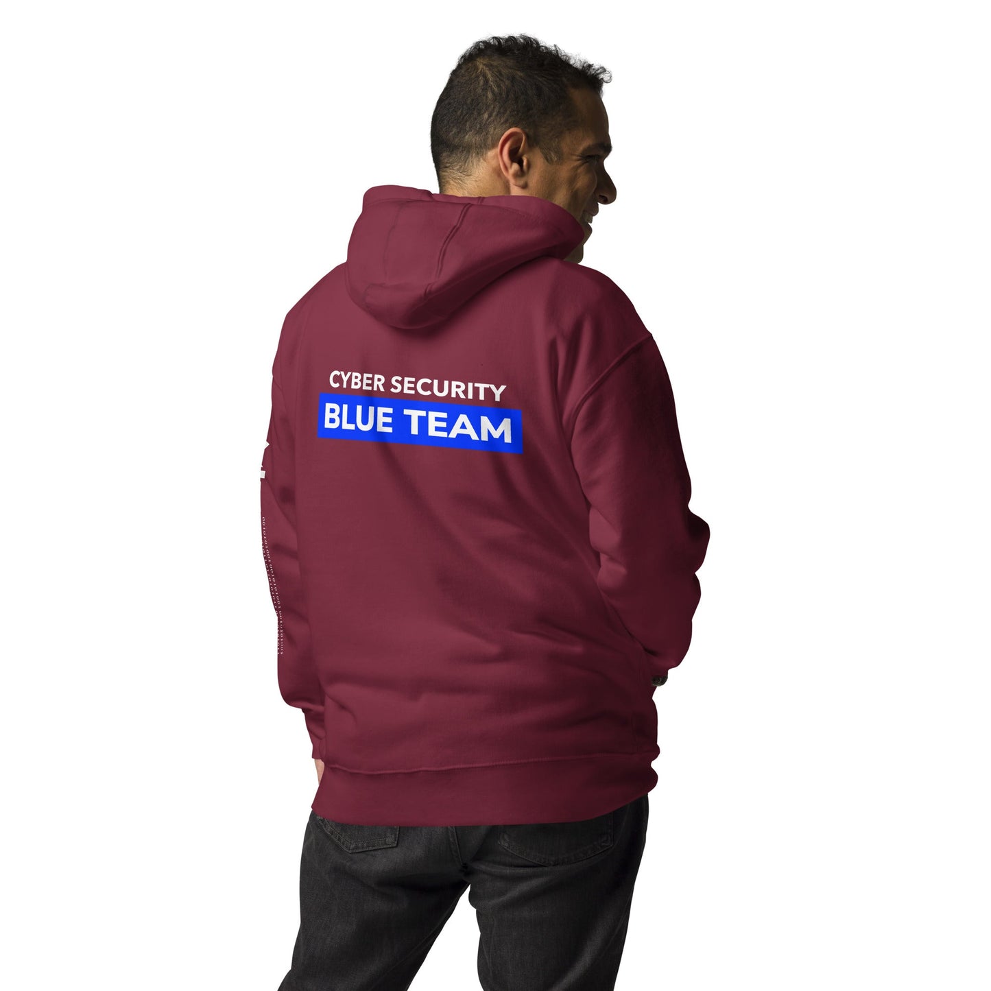 Cyber Security Blue Team V11 - Unisex Hoodie ( Back Print ) by DarkByteGear