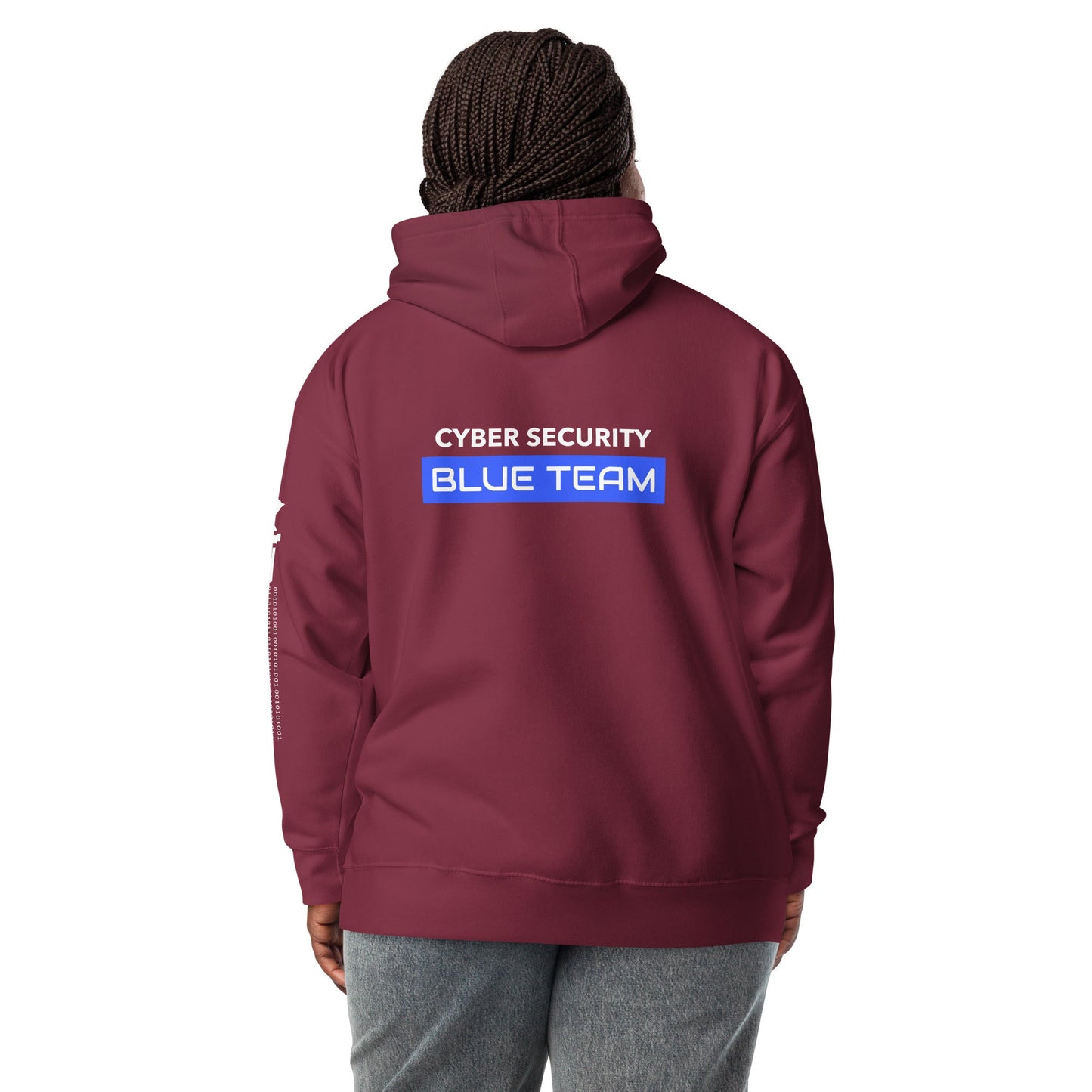 Cyber Security Blue Team V12 - Unisex Hoodie ( Back Print ) by DarkByteGear