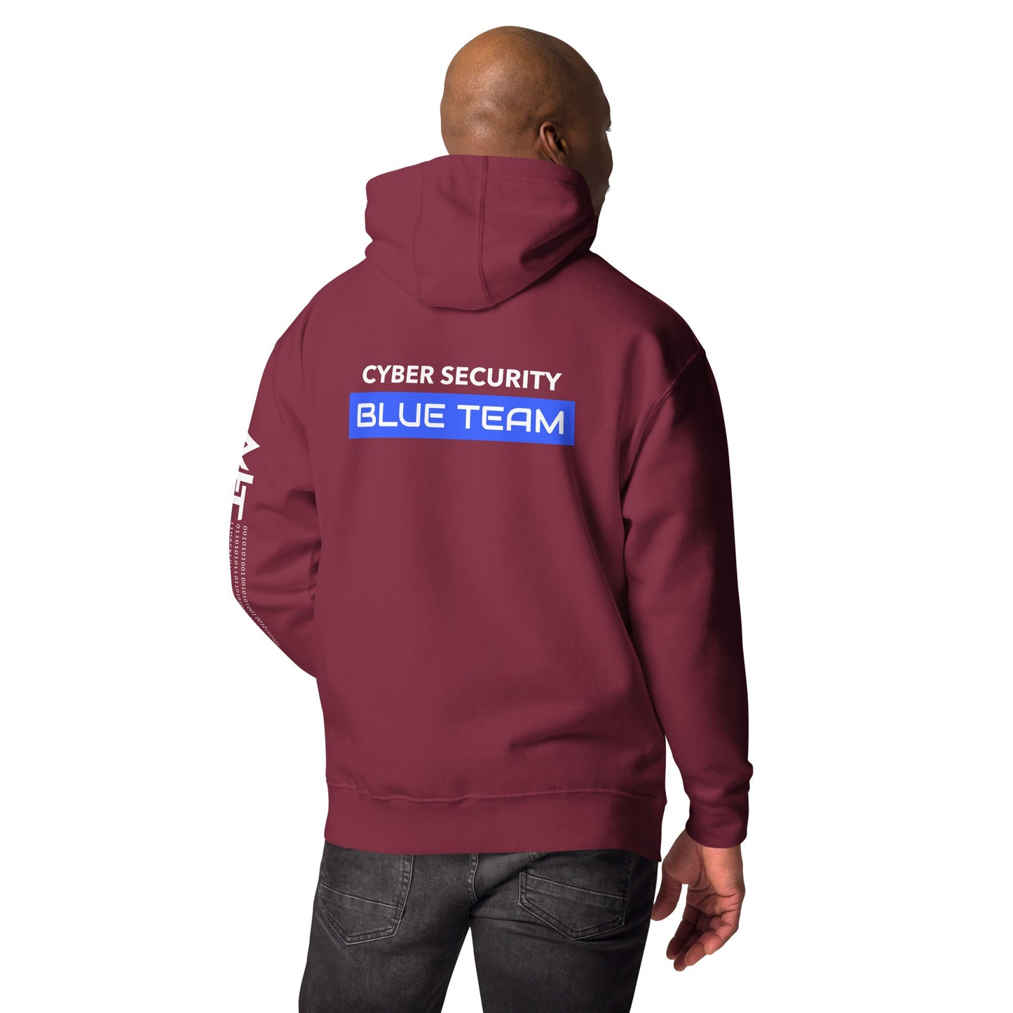 Cyber Security Blue Team V12 - Unisex Hoodie ( Back Print ) by DarkByteGear