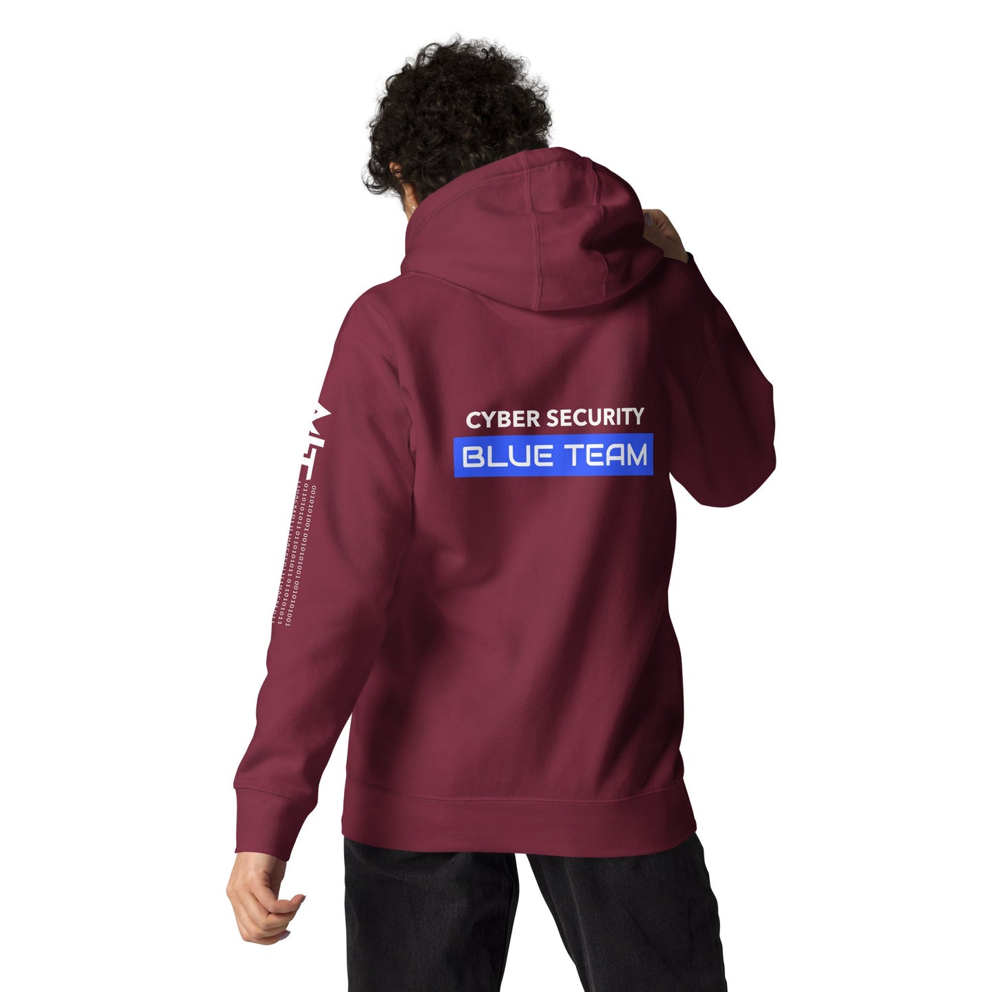 Cyber Security Blue Team V12 - Unisex Hoodie ( Back Print ) by DarkByteGear