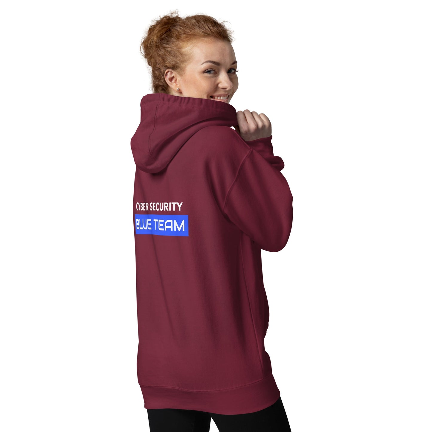 Cyber Security Blue Team V12 - Unisex Hoodie ( Back Print ) by DarkByteGear