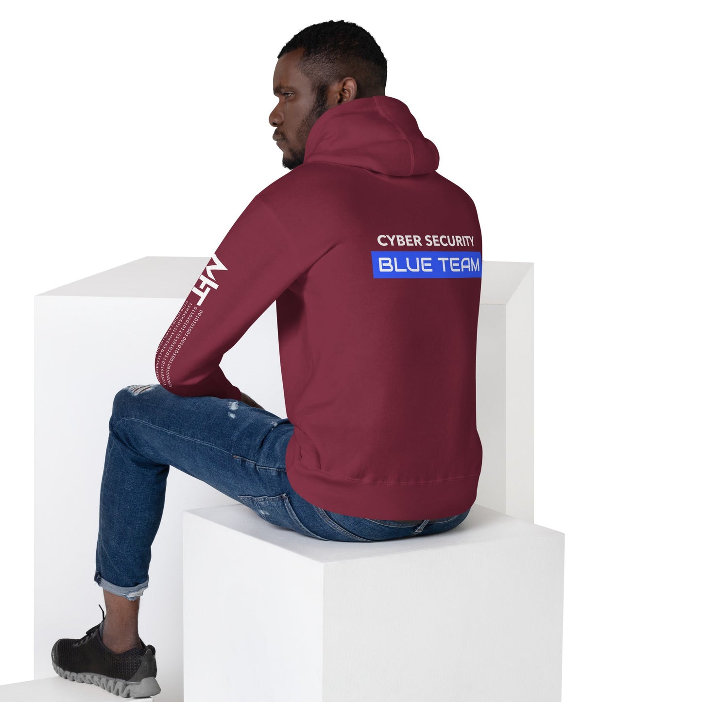 Cyber Security Blue Team V12 - Unisex Hoodie ( Back Print ) by DarkByteGear