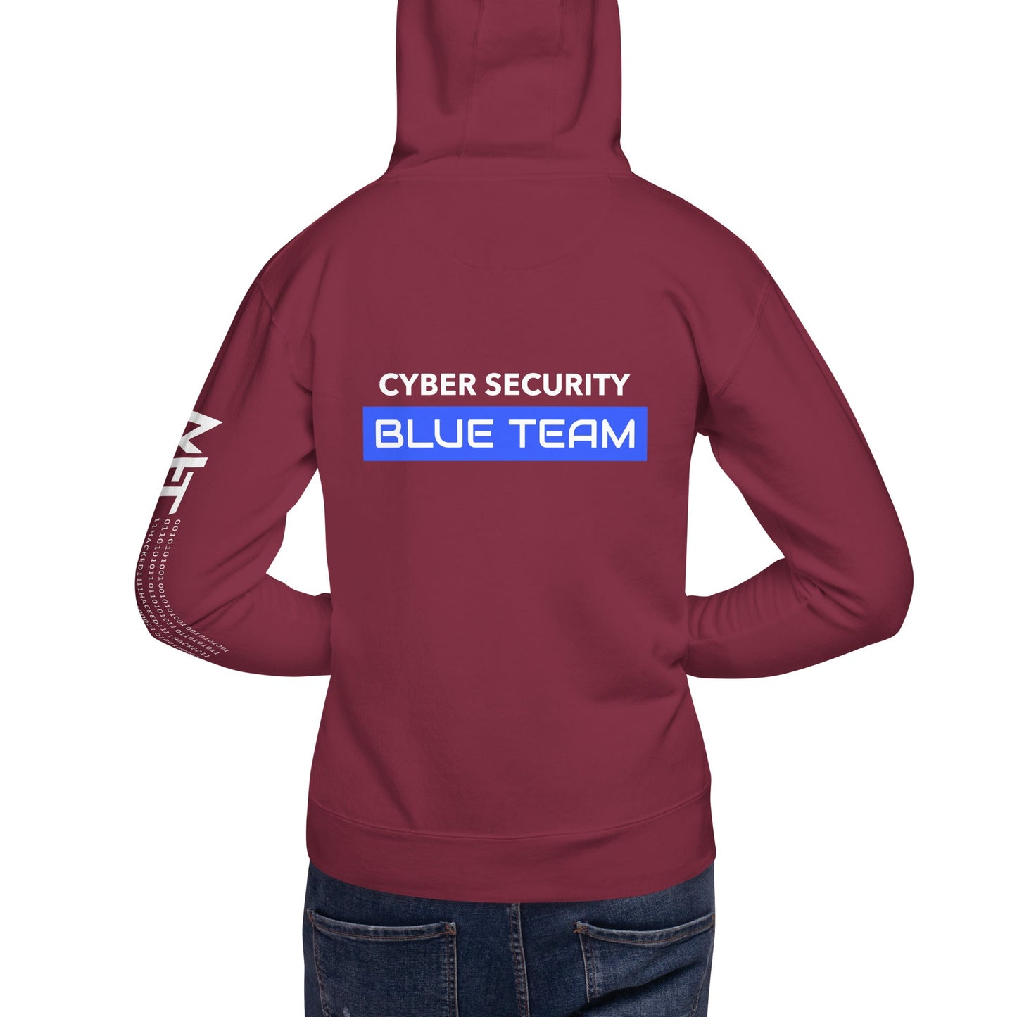 Cyber Security Blue Team V12 - Unisex Hoodie ( Back Print ) by DarkByteGear