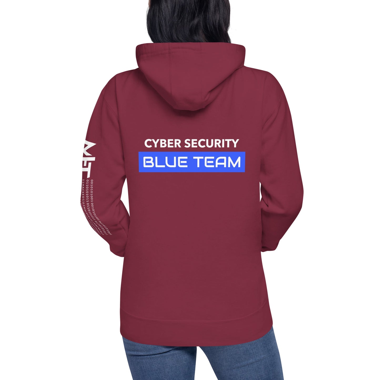 Cyber Security Blue Team V12 - Unisex Hoodie ( Back Print ) by DarkByteGear
