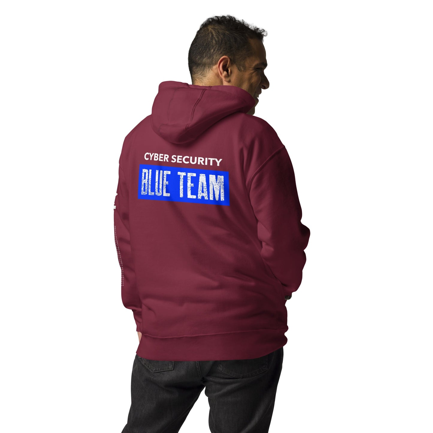 Cyber Security Blue Team V5 - Unisex Hoodie ( Back Print ) by DarkByteGear