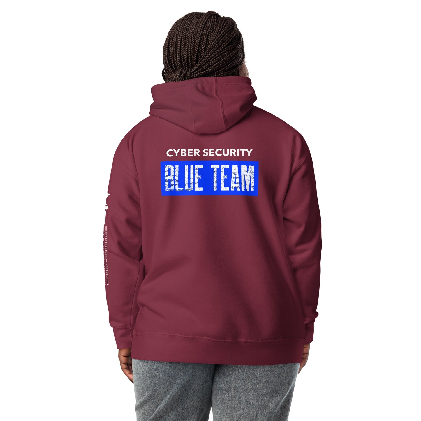 Cyber Security Blue Team V5 - Unisex Hoodie ( Back Print ) by DarkByteGear