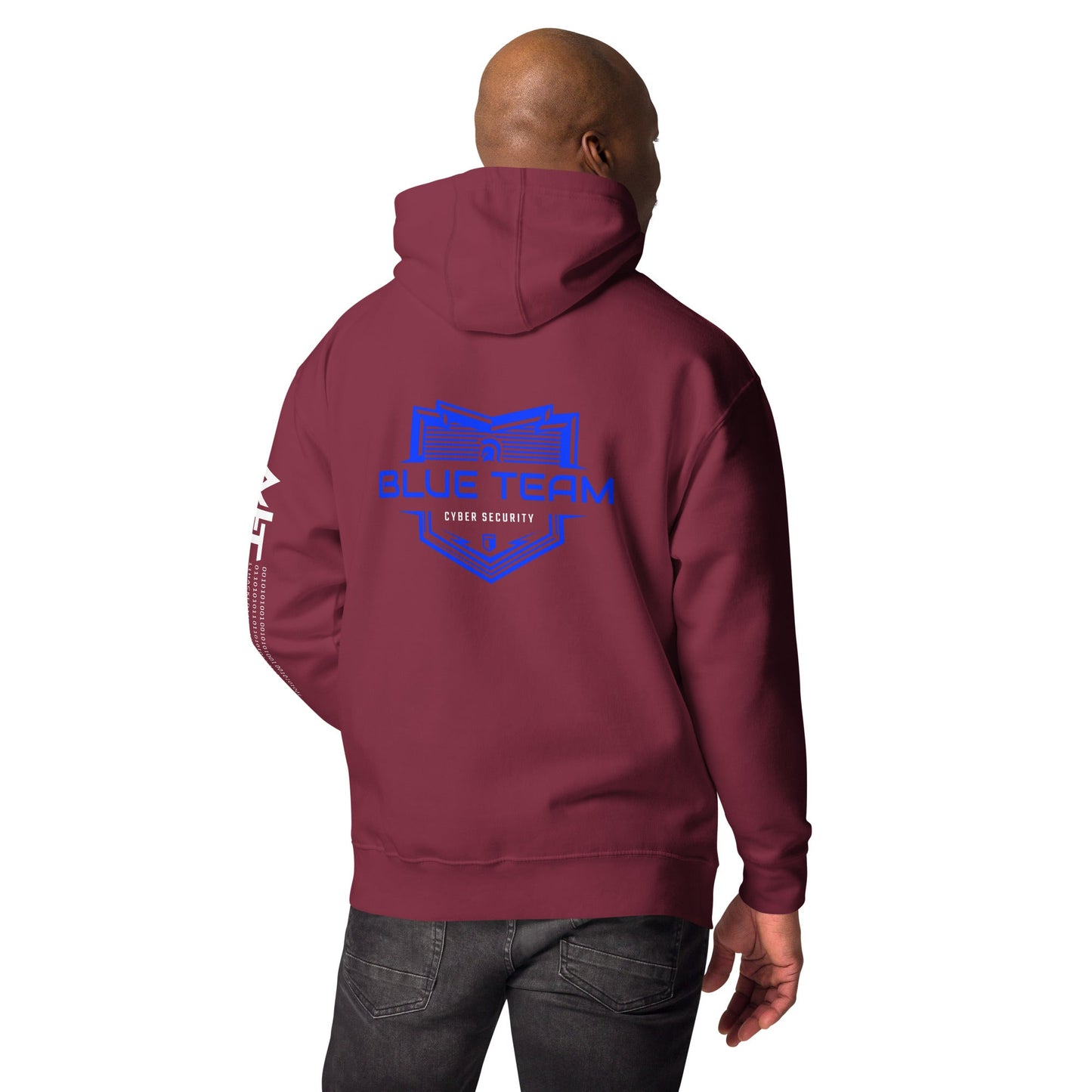 Cyber Security Blue Team V17 - Unisex Hoodie ( Back Print ) by DarkByteGear
