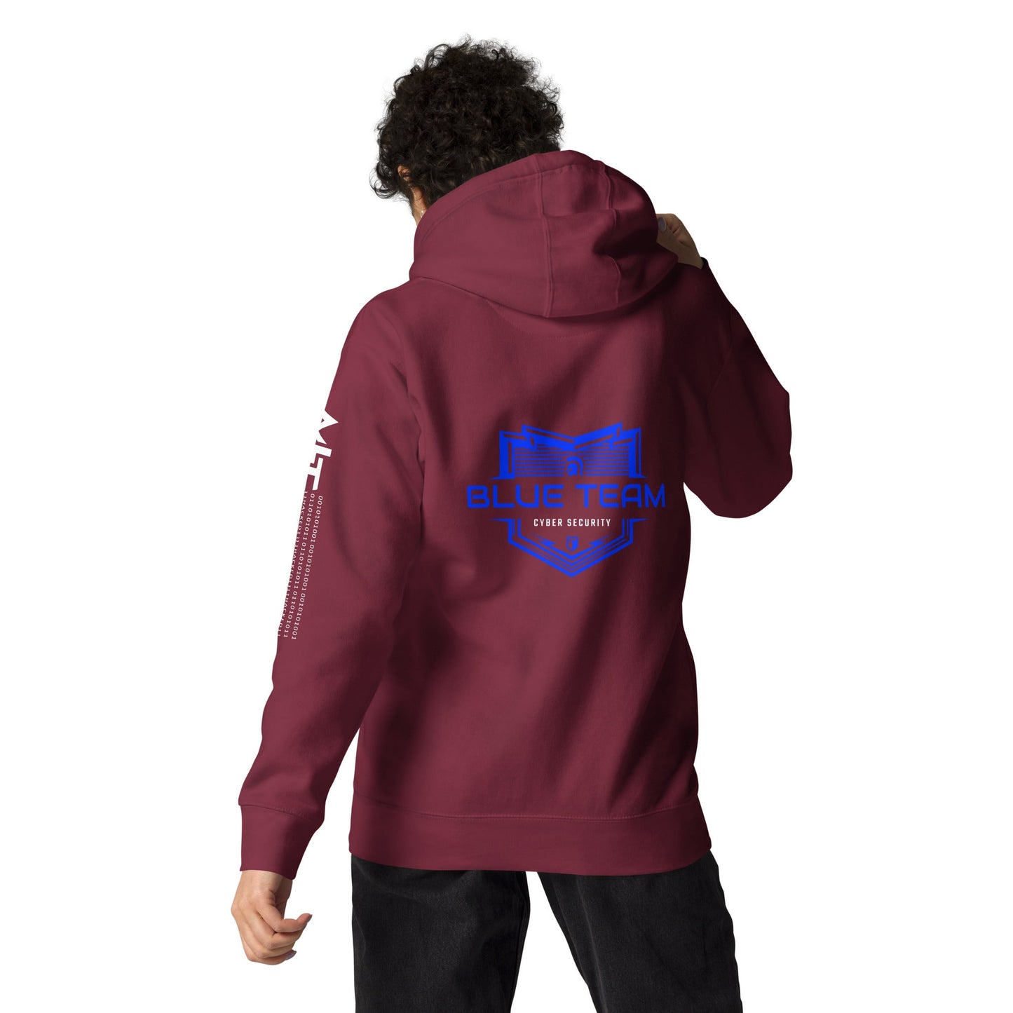 Cyber Security Blue Team V17 - Unisex Hoodie ( Back Print ) by DarkByteGear