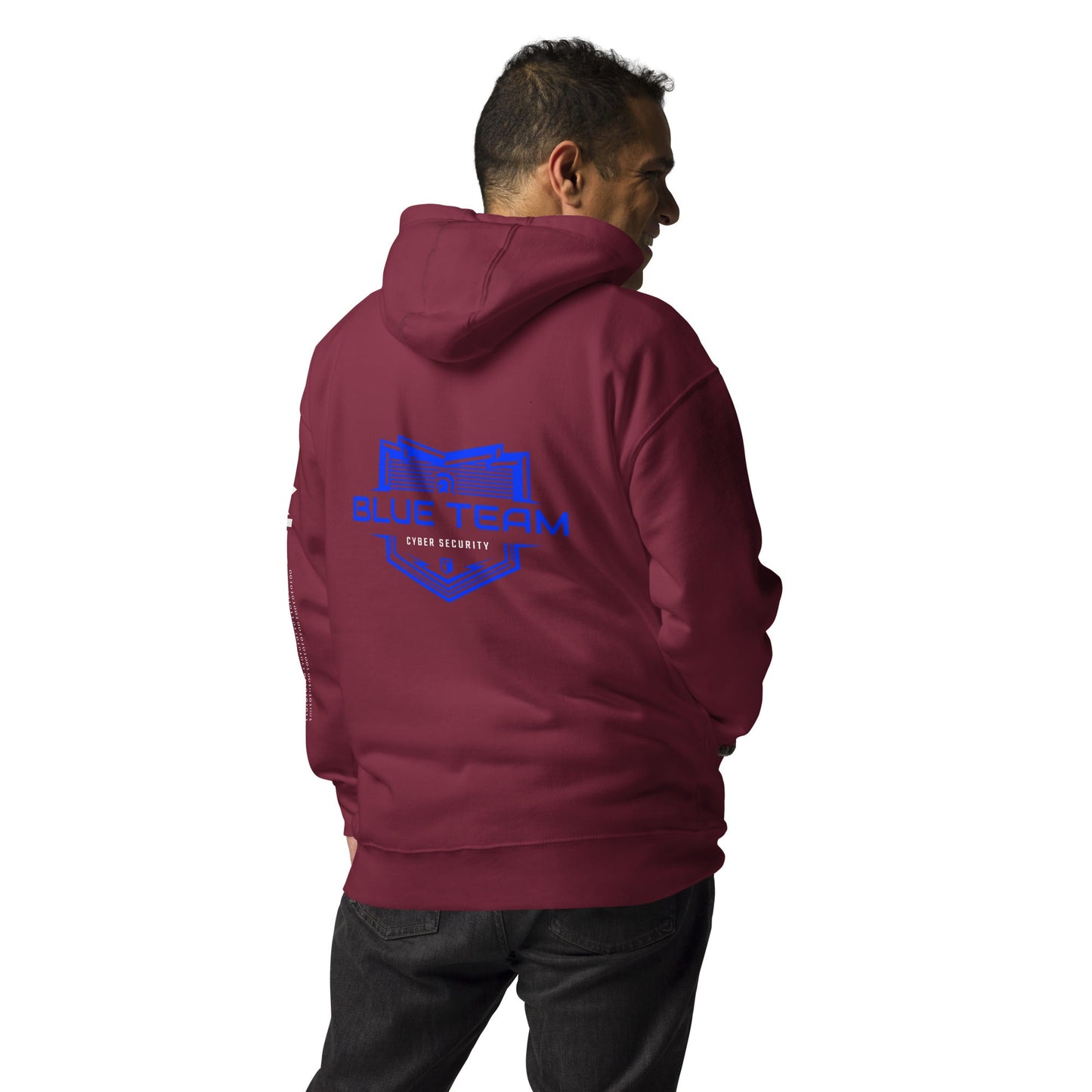Cyber Security Blue Team V17 - Unisex Hoodie ( Back Print ) by DarkByteGear