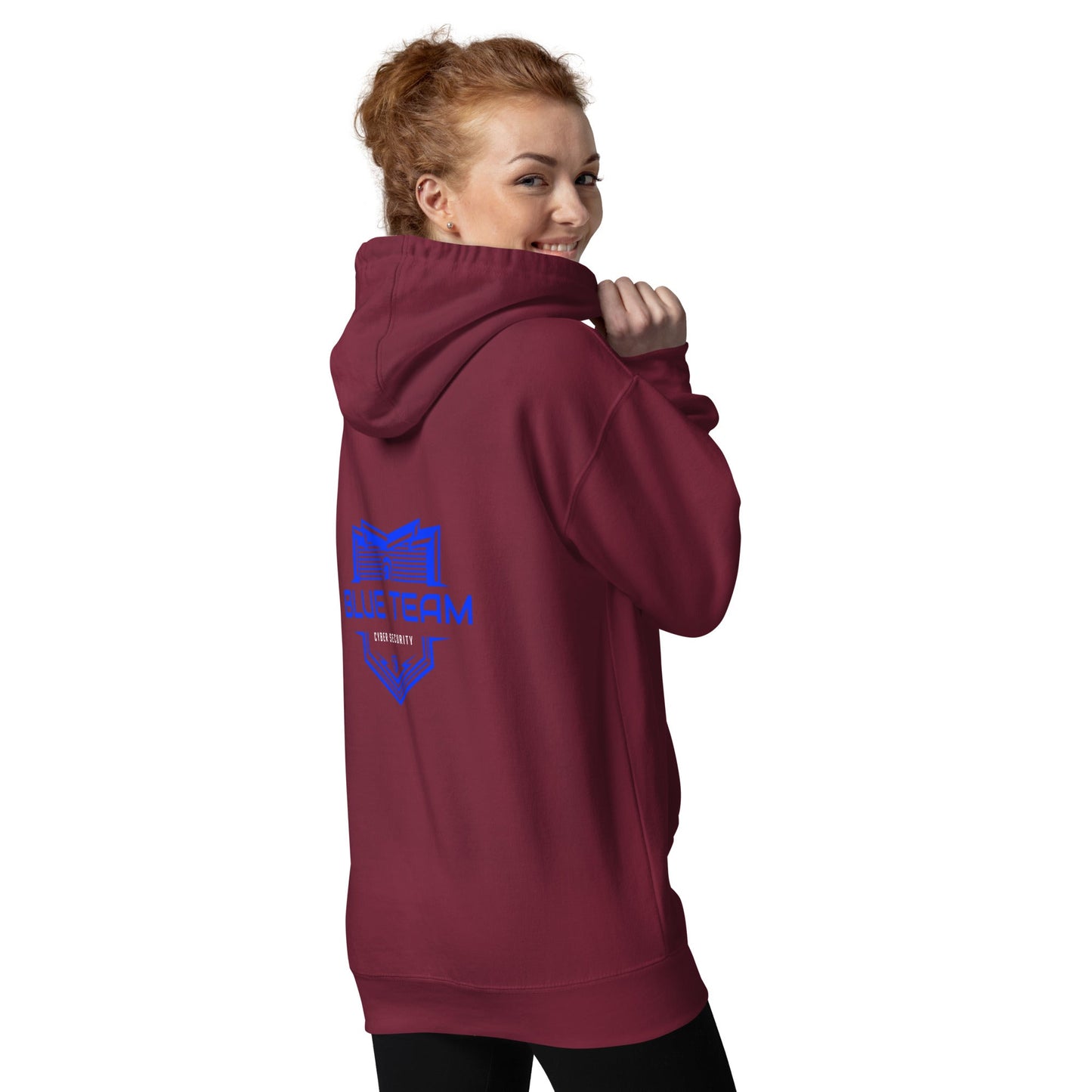 Cyber Security Blue Team V17 - Unisex Hoodie ( Back Print ) by DarkByteGear