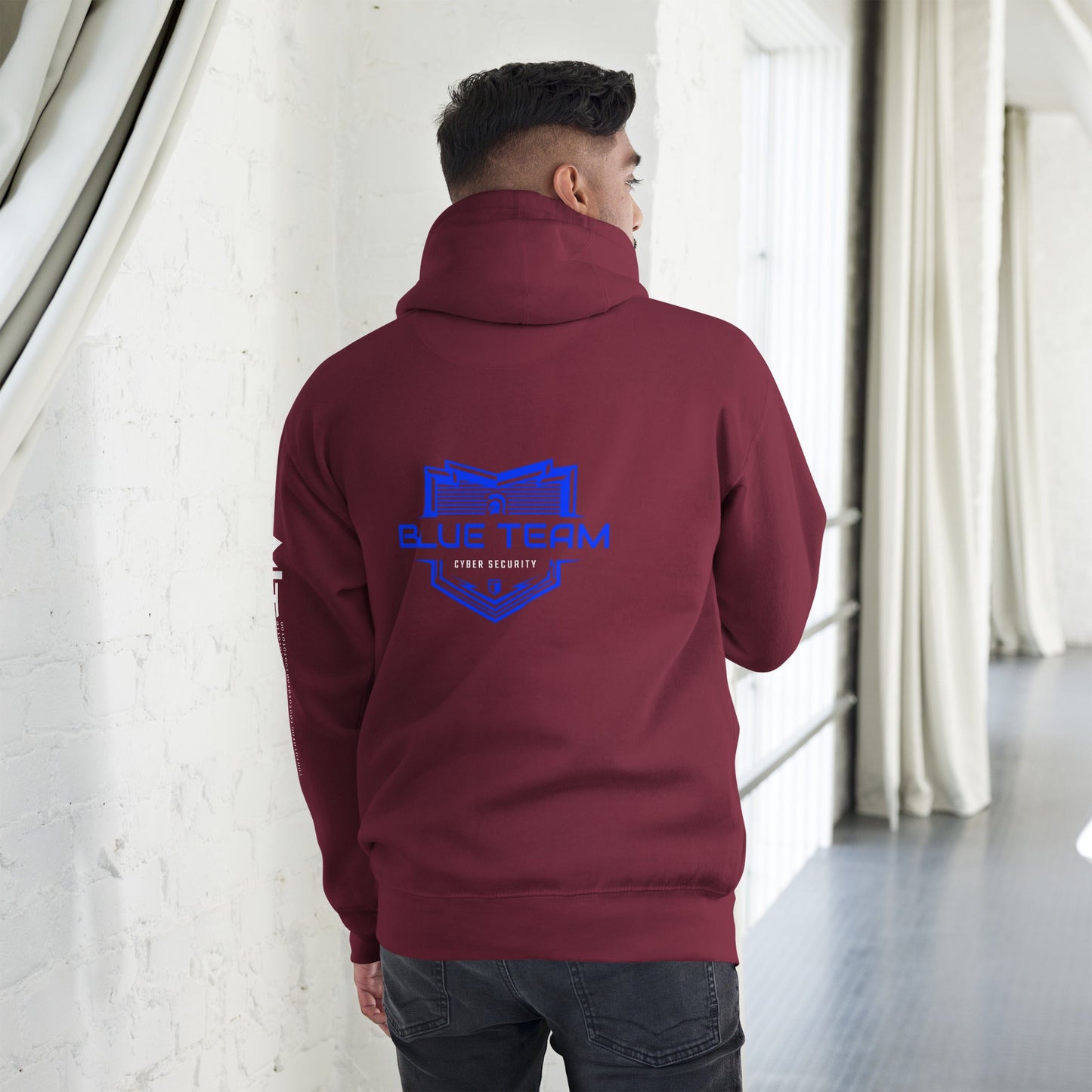 Cyber Security Blue Team V17 - Unisex Hoodie ( Back Print ) by DarkByteGear